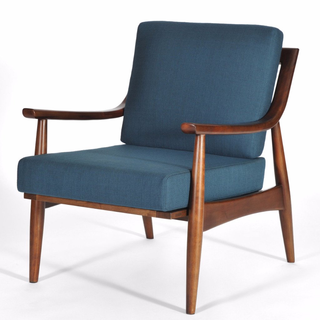 Adam Chair, Medium Walnut Azure Blue Gingko Home Furnishings Azure Blue Four Hands, Burke Decor, Mid Century Modern Furniture, Old Bones Furniture Company, Old Bones Co, Modern Mid Century, Designer Furniture, https://www.oldbonesco.com/