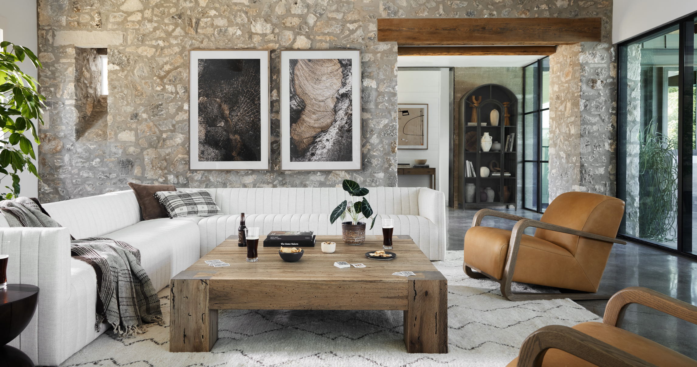 Augustine 3-PC Sectional Sectional Four Hands Four Hands, Mid Century Modern Furniture, Old Bones Furniture Company, Old Bones Co, Modern Mid Century, Designer Furniture, https://www.oldbonesco.com/