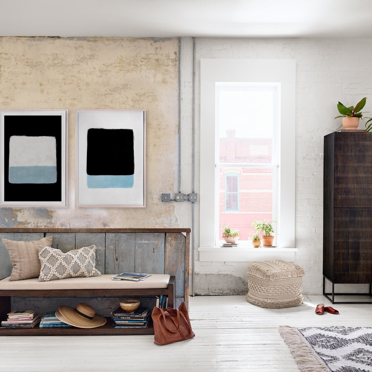 Edmon Bench-savile Flax/Warm Nettlewood Bench Four Hands Four Hands, Burke Decor, Mid Century Modern Furniture, Old Bones Furniture Company, Old Bones Co, Modern Mid Century, Designer Furniture, https://www.oldbonesco.com/