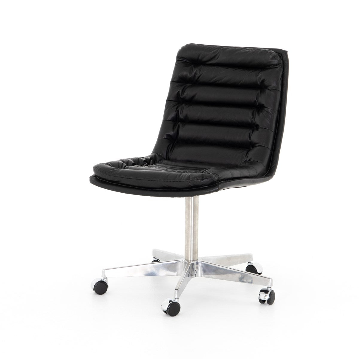 Malibu Desk Chair Rider BlackDesk Chair Four Hands  Rider Black   Four Hands, Burke Decor, Mid Century Modern Furniture, Old Bones Furniture Company, Old Bones Co, Modern Mid Century, Designer Furniture, https://www.oldbonesco.com/