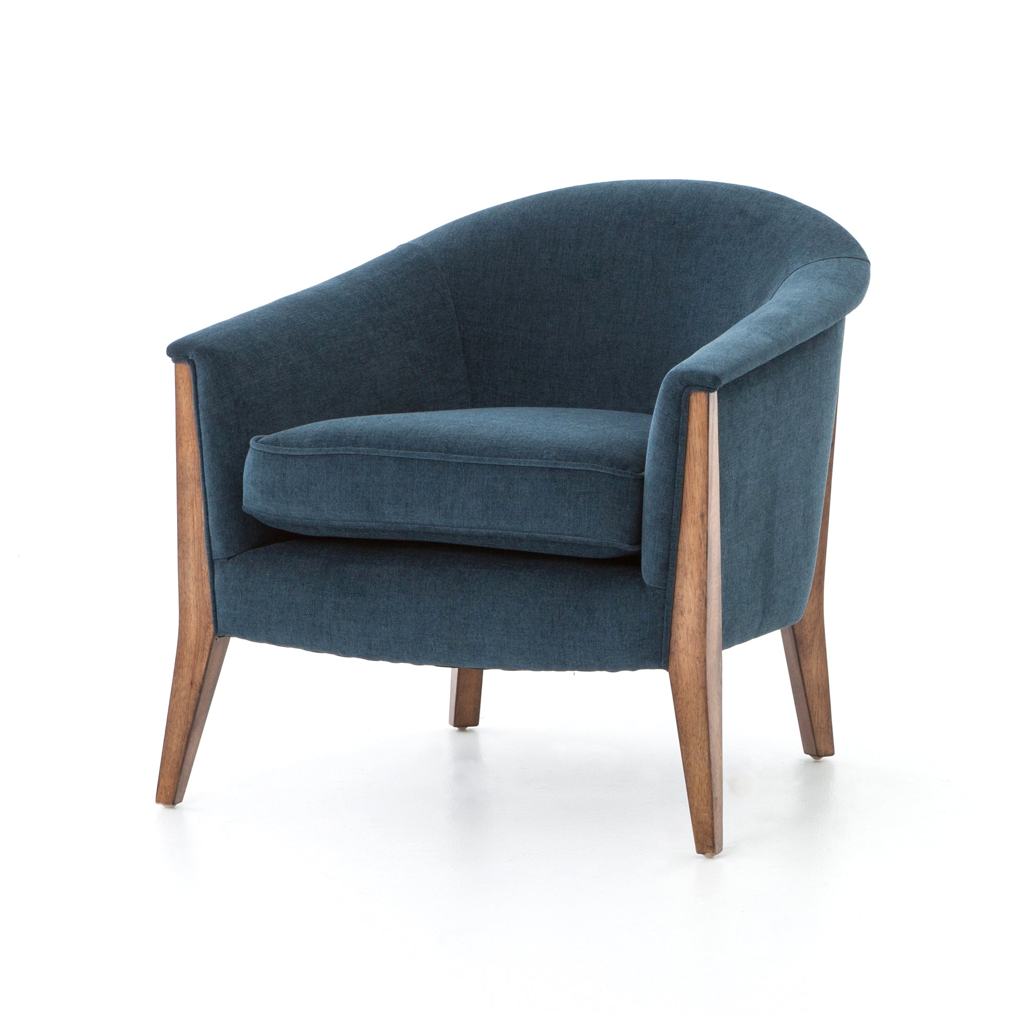 Nomad Chair - Plush Azure Lounge Chair Four Hands Four Hands, Mid Century Modern Furniture, Old Bones Furniture Company, Old Bones Co, Modern Mid Century, Designer Furniture, https://www.oldbonesco.com/