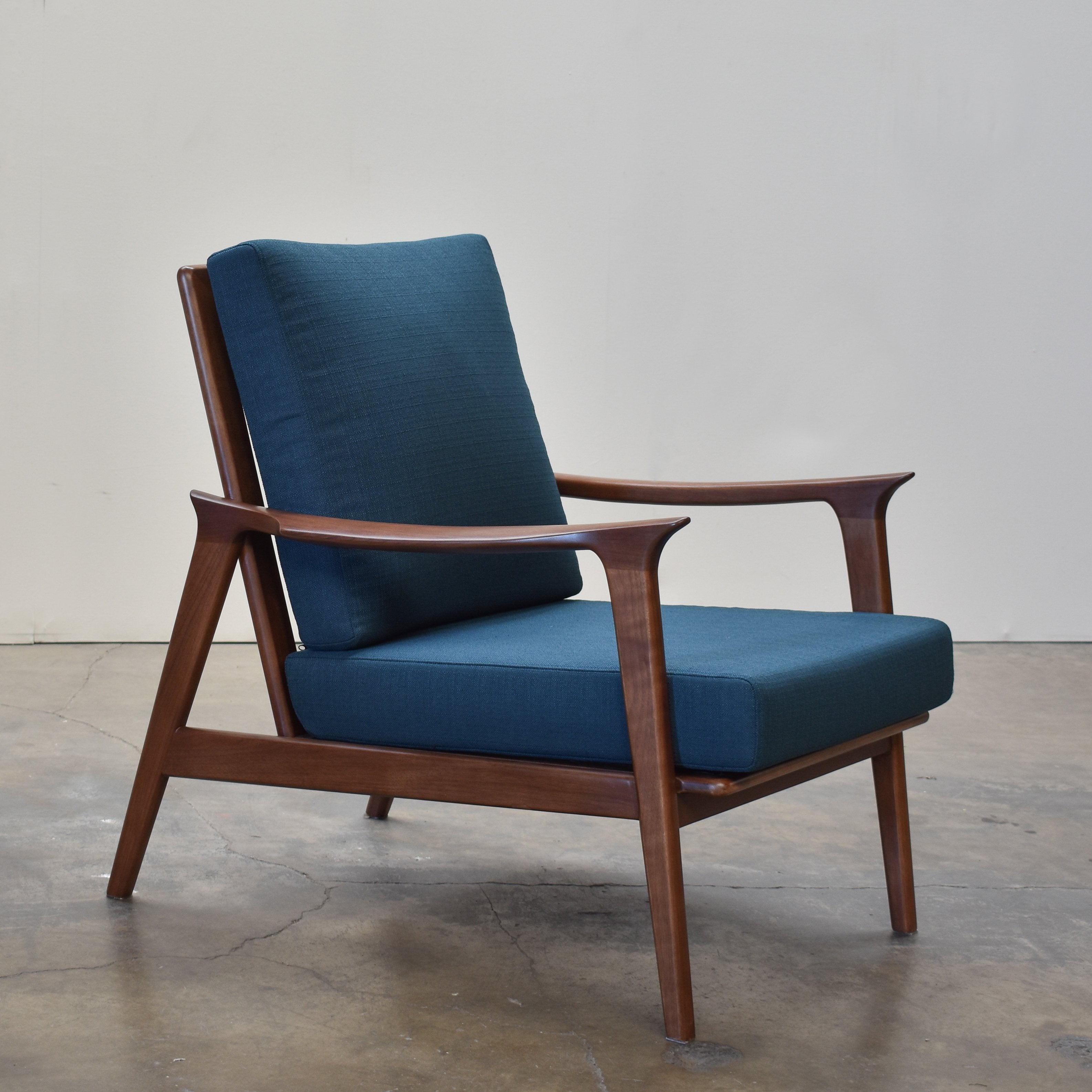 Charlotte Walnut Mid Century Modern Accent Chair, Azure  Gingko Home Furnishings     Four Hands, Burke Decor, Mid Century Modern Furniture, Old Bones Furniture Company, Old Bones Co, Modern Mid Century, Designer Furniture, https://www.oldbonesco.com/