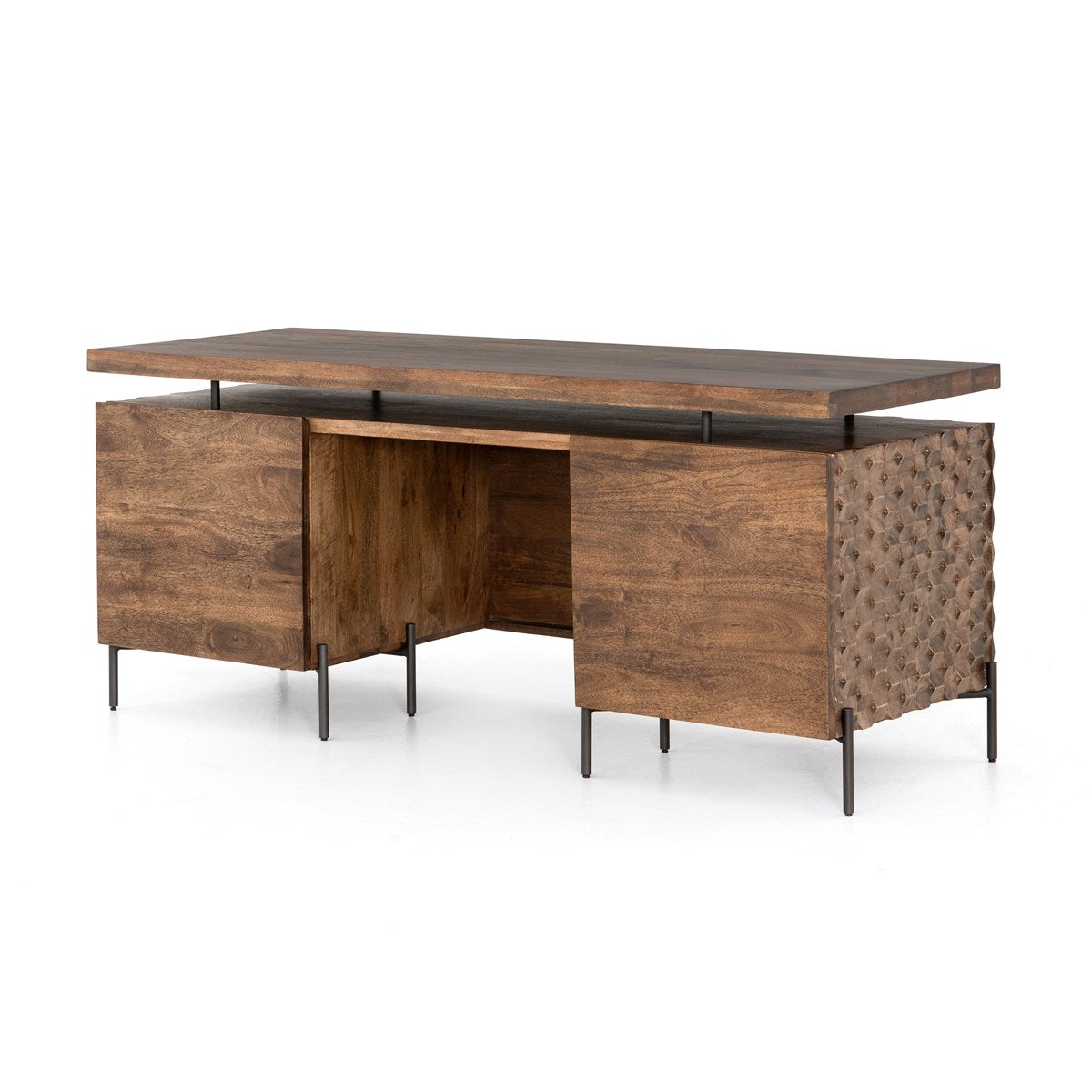 Raffael Desk-Antique Brown Desk Four Hands Four Hands, Burke Decor, Mid Century Modern Furniture, Old Bones Furniture Company, Old Bones Co, Modern Mid Century, Designer Furniture, https://www.oldbonesco.com/