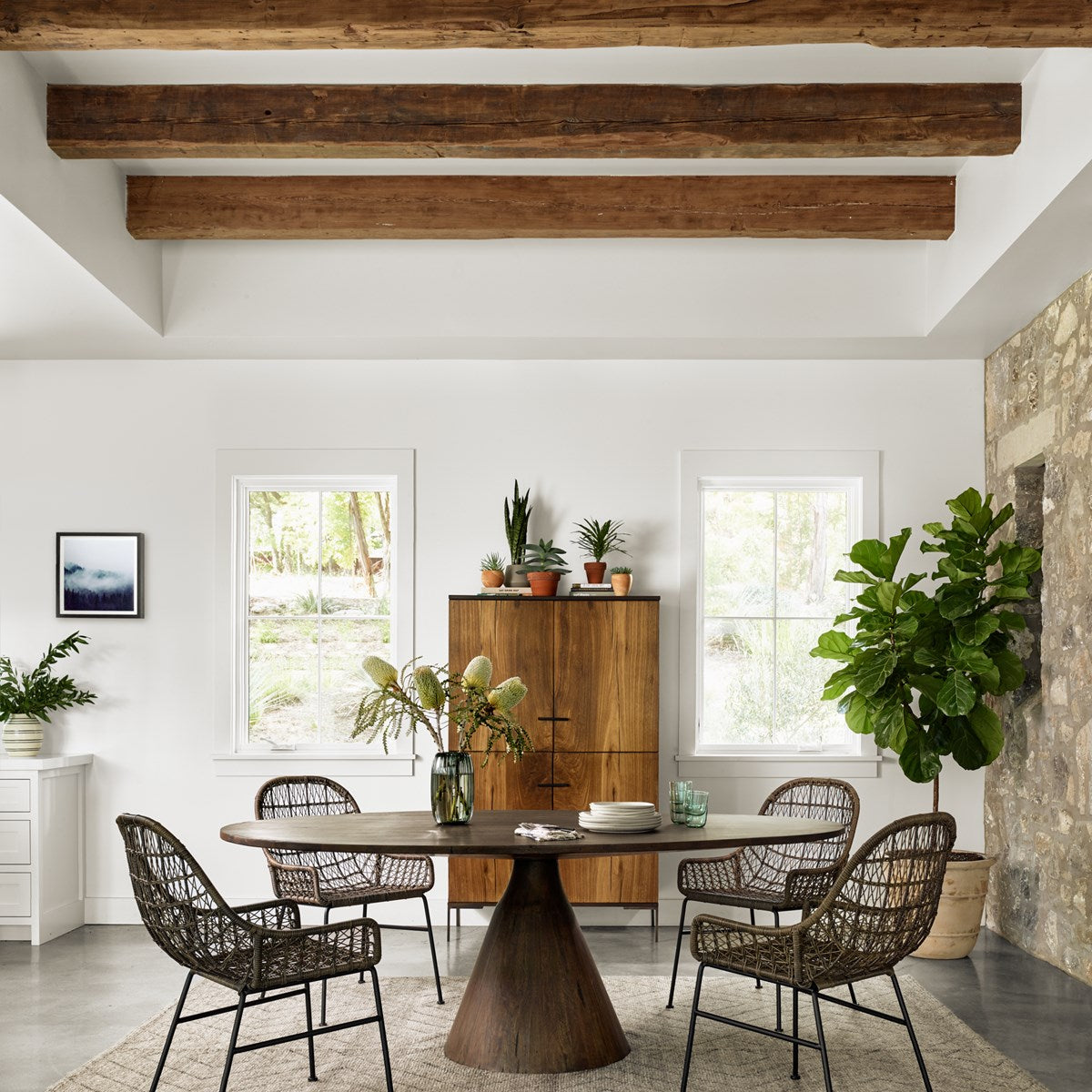 Bandera Outdoor Woven Dining Chair Dining Chair Four Hands Four Hands, Burke Decor, Mid Century Modern Furniture, Old Bones Furniture Company, Old Bones Co, Modern Mid Century, Designer Furniture, https://www.oldbonesco.com/