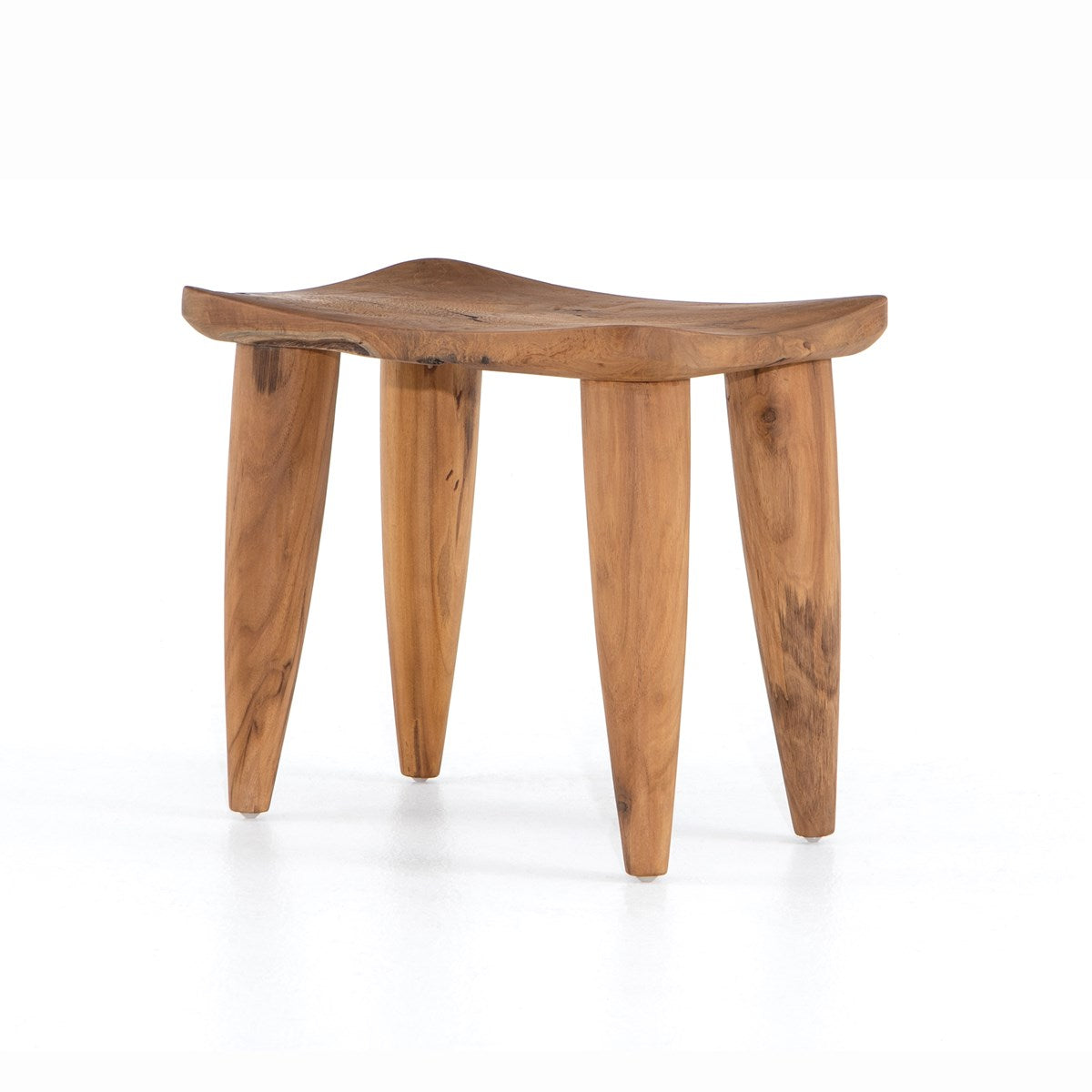Zuri Outdoor Stool Aged Natural TeakOutdoor Stool Four Hands Aged Natural Teak Four Hands, Burke Decor, Mid Century Modern Furniture, Old Bones Furniture Company, Old Bones Co, Modern Mid Century, Designer Furniture, https://www.oldbonesco.com/