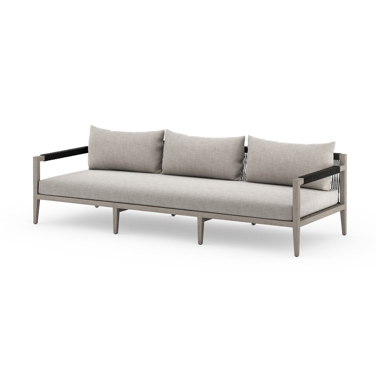 Sherwood Outdoor Sofa, Weathered Grey Stone Grey / 93"Sofa Four Hands Stone Grey 93" Four Hands, Burke Decor, Mid Century Modern Furniture, Old Bones Furniture Company, Old Bones Co, Modern Mid Century, Designer Furniture, https://www.oldbonesco.com/