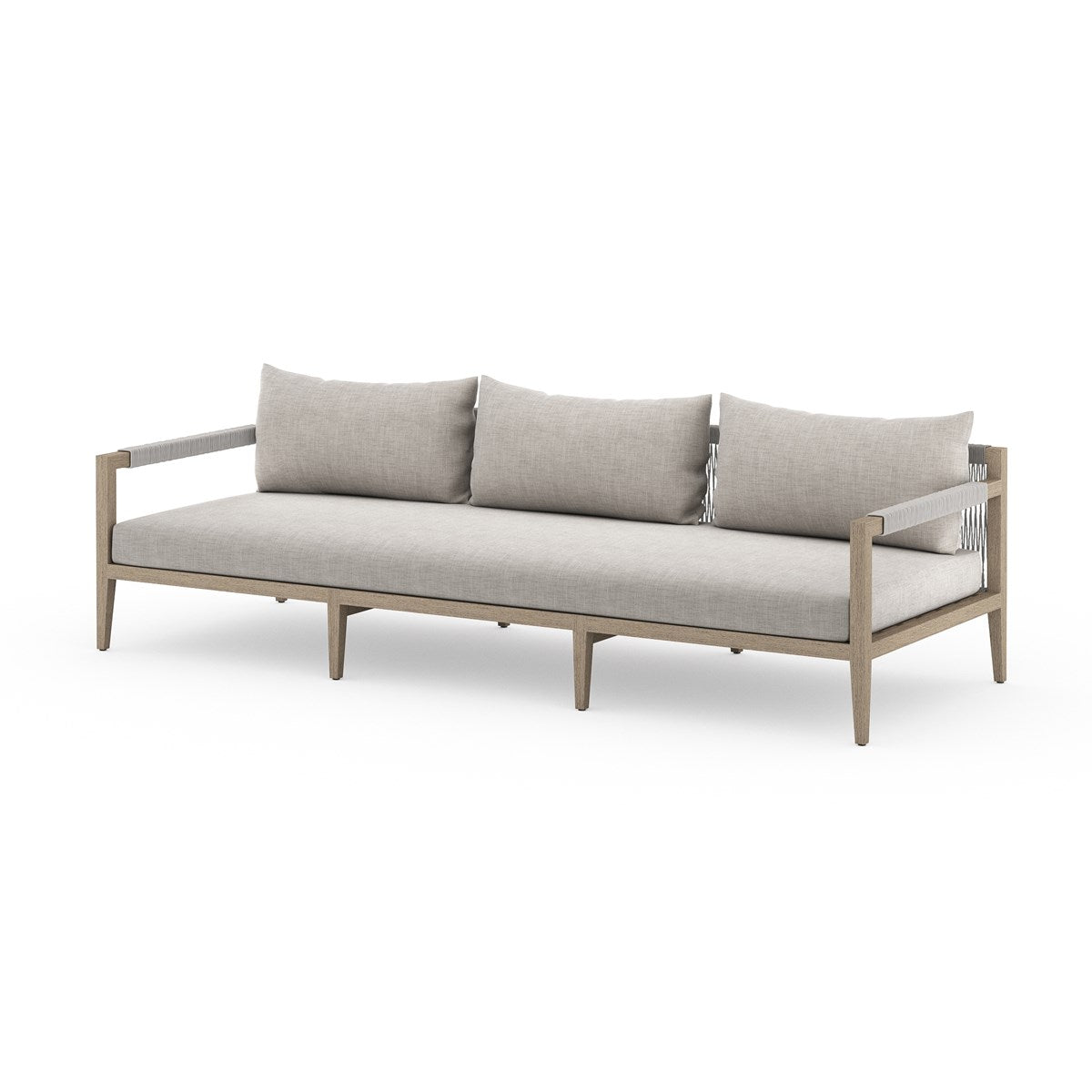 Sherwood Outdoor Sofa, Washed Brown Stone Grey / 93"Sofa Four Hands Stone Grey 93" Four Hands, Burke Decor, Mid Century Modern Furniture, Old Bones Furniture Company, Old Bones Co, Modern Mid Century, Designer Furniture, https://www.oldbonesco.com/
