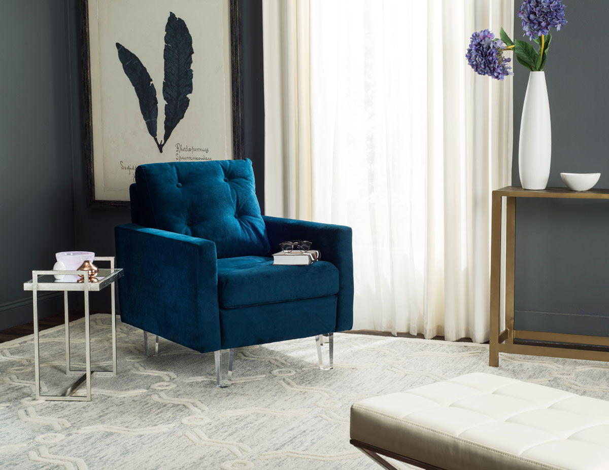 Leandra Tufted Acrylic Club Chair Chair Safavieh Four Hands, Burke Decor, Mid Century Modern Furniture, Old Bones Furniture Company, Old Bones Co, Modern Mid Century, Designer Furniture, https://www.oldbonesco.com/