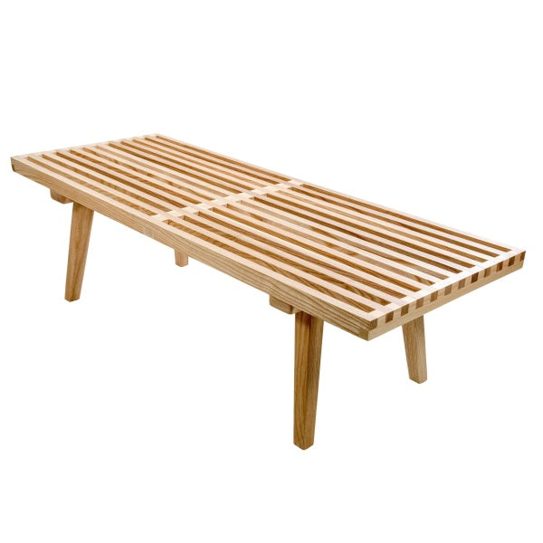 Inwood Slat Mid-Century Platform Bench - Natural Benches Leisuremod Four Hands, Mid Century Modern Furniture, Old Bones Furniture Company, Old Bones Co, Modern Mid Century, Designer Furniture, https://www.oldbonesco.com/