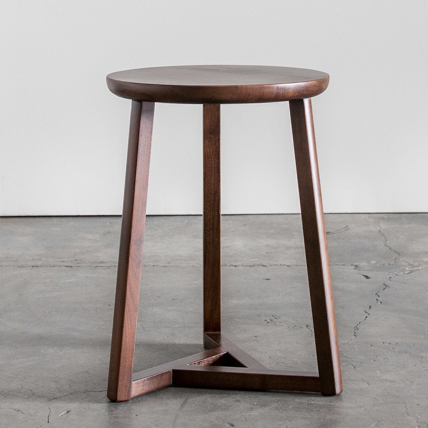 Oslo Walnut Round Side Table Medium WalnutSide Table Gingko Furniture  Medium Walnut   Four Hands, Burke Decor, Mid Century Modern Furniture, Old Bones Furniture Company, Old Bones Co, Modern Mid Century, Designer Furniture, https://www.oldbonesco.com/