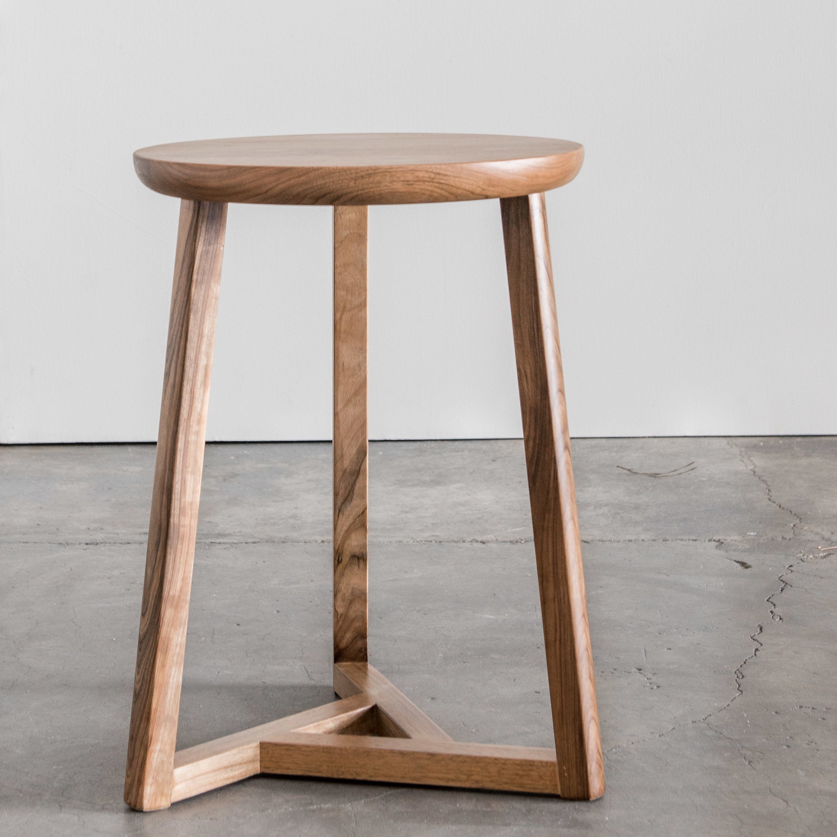 Oslo Walnut Round Side Table Natural WalnutSide Table Gingko Furniture  Natural Walnut   Four Hands, Burke Decor, Mid Century Modern Furniture, Old Bones Furniture Company, Old Bones Co, Modern Mid Century, Designer Furniture, https://www.oldbonesco.com/