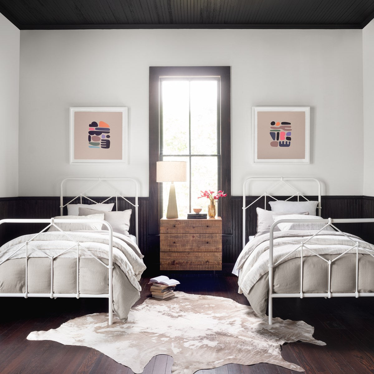 Harland Modern Cowhide Rug Rug Four Hands Four Hands, Burke Decor, Mid Century Modern Furniture, Old Bones Furniture Company, Old Bones Co, Modern Mid Century, Designer Furniture, https://www.oldbonesco.com/