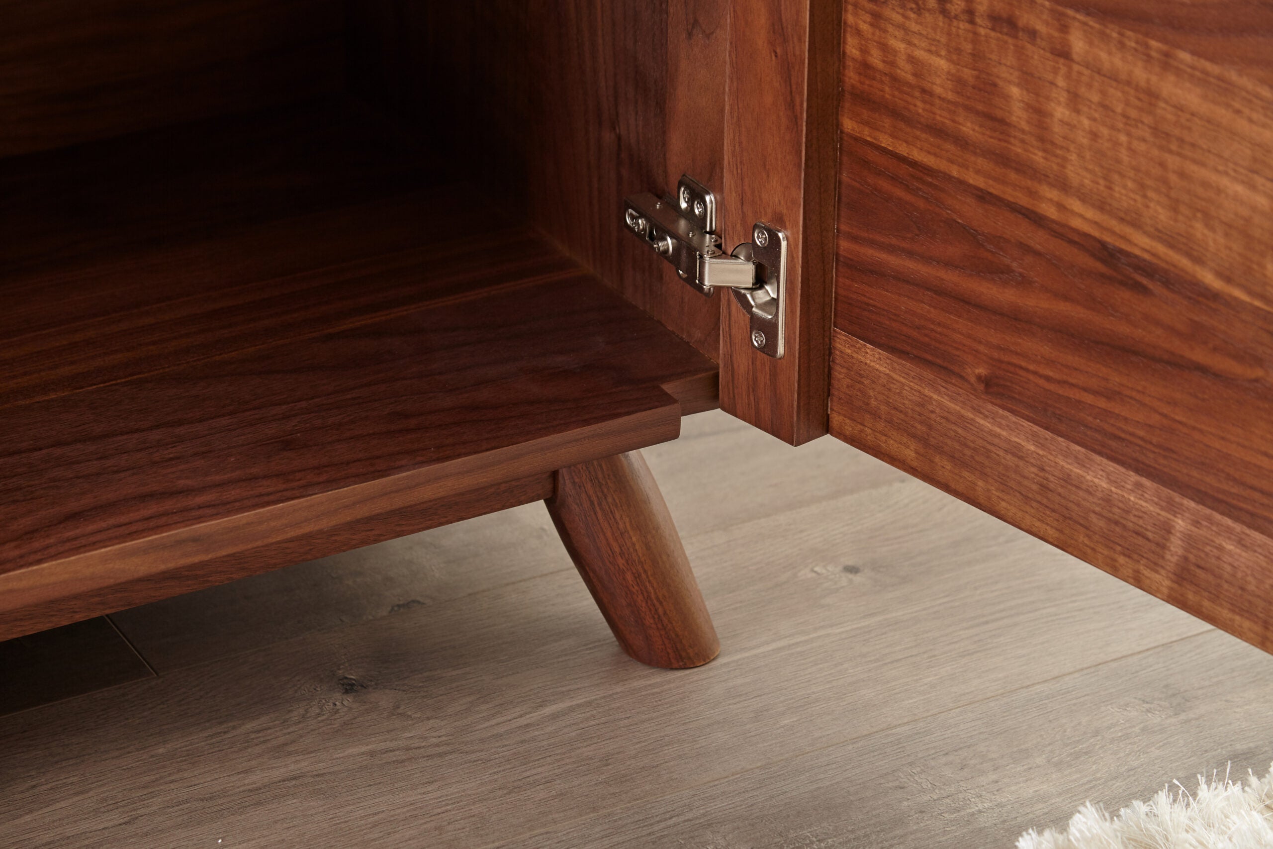 Tahoe American Walnut 3 Section Sideboard Buffet Unique Furniture Four Hands, Mid Century Modern Furniture, Old Bones Furniture Company, Old Bones Co, Modern Mid Century, Designer Furniture, https://www.oldbonesco.com/