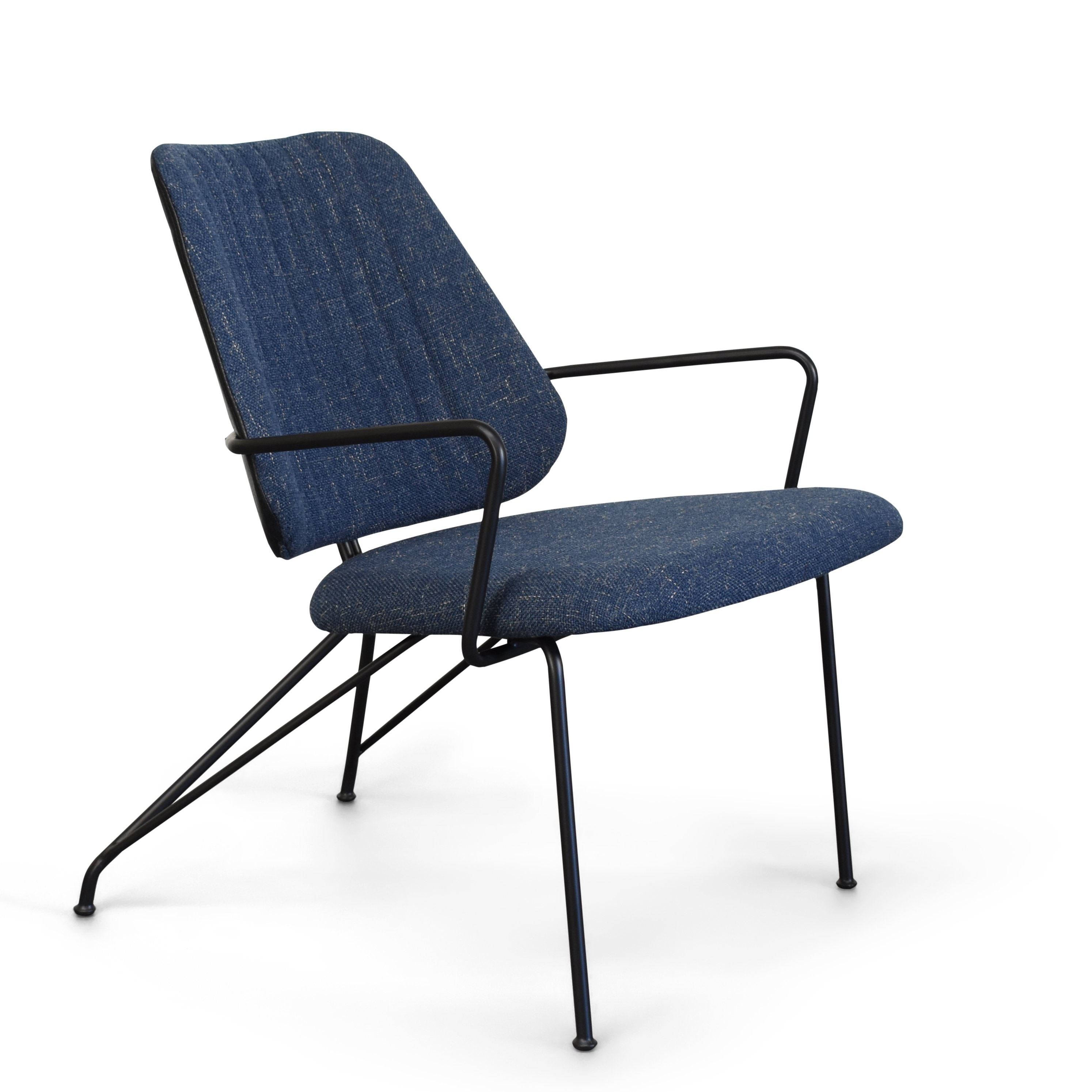 Taylor Contemporary Lounge Chair Blue/Black Gingko Furniture  Blue/Black   Four Hands, Burke Decor, Mid Century Modern Furniture, Old Bones Furniture Company, Old Bones Co, Modern Mid Century, Designer Furniture, https://www.oldbonesco.com/