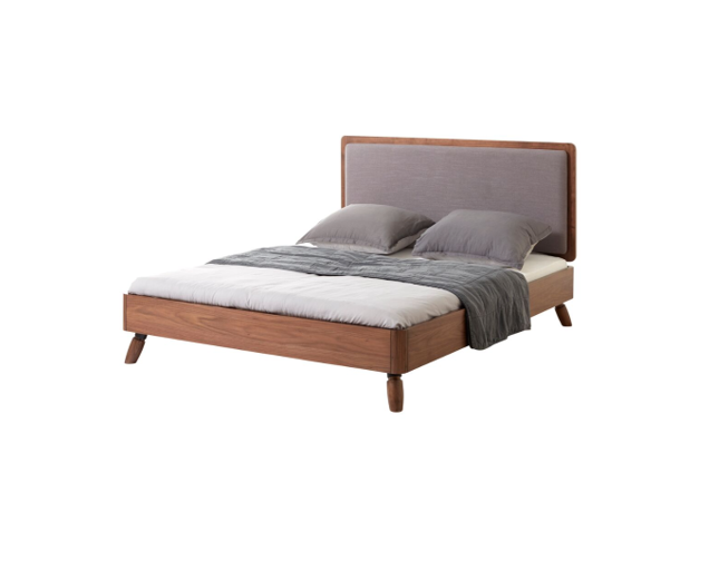 Tahoe MCM Walnut Queen Size Bed BED Unique Furniture     Four Hands, Mid Century Modern Furniture, Old Bones Furniture Company, Old Bones Co, Modern Mid Century, Designer Furniture, https://www.oldbonesco.com/