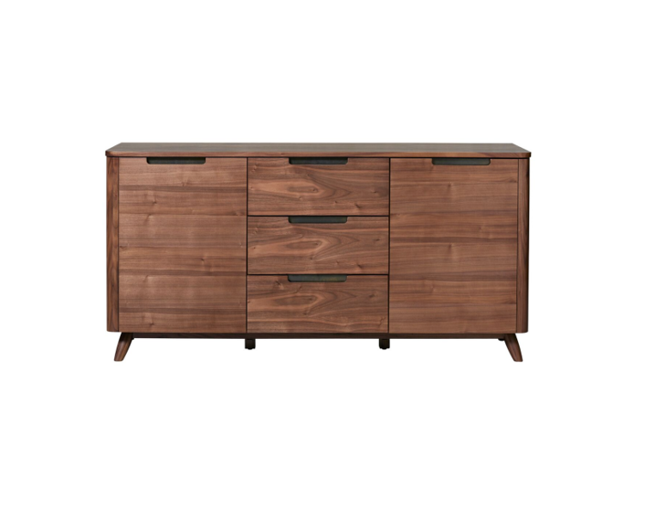 Tahoe American Walnut 3 Section Sideboard Buffet Unique Furniture Four Hands, Mid Century Modern Furniture, Old Bones Furniture Company, Old Bones Co, Modern Mid Century, Designer Furniture, https://www.oldbonesco.com/