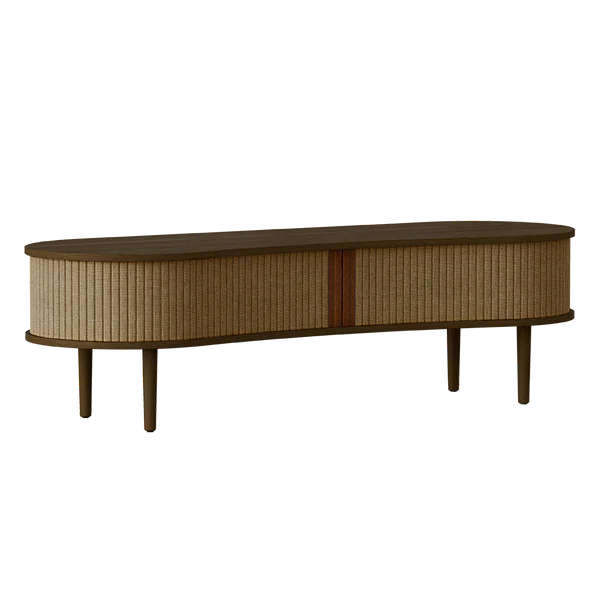 Audacious TV Bench - Light Oak Sugar Brown / Dark OakTV Stand Umage Sugar Brown Dark Oak Four Hands, Mid Century Modern Furniture, Old Bones Furniture Company, Old Bones Co, Modern Mid Century, Designer Furniture, https://www.oldbonesco.com/