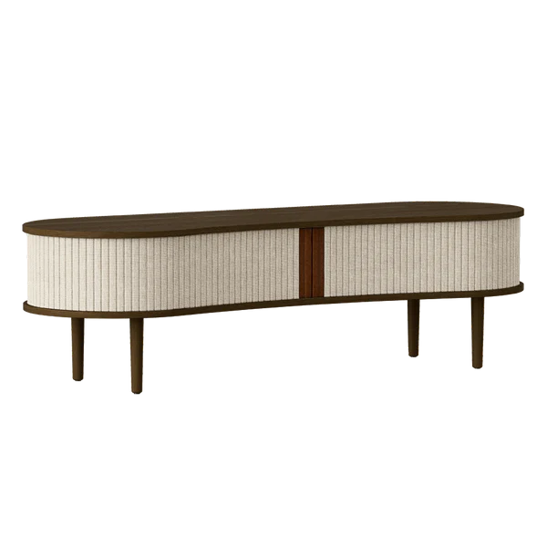 Audacious TV Bench - Light Oak White Sands / Dark OakTV Stand Umage White Sands Dark Oak Four Hands, Mid Century Modern Furniture, Old Bones Furniture Company, Old Bones Co, Modern Mid Century, Designer Furniture, https://www.oldbonesco.com/