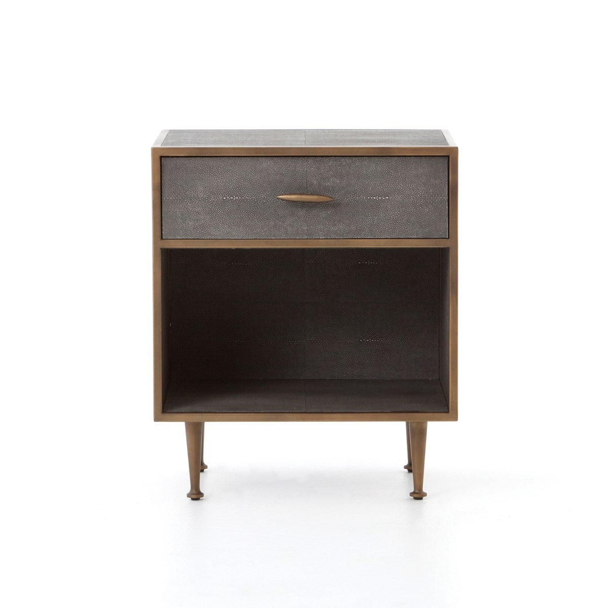 Shagreen Bedside Table Table Four Hands Four Hands, Burke Decor, Mid Century Modern Furniture, Old Bones Furniture Company, Old Bones Co, Modern Mid Century, Designer Furniture, https://www.oldbonesco.com/