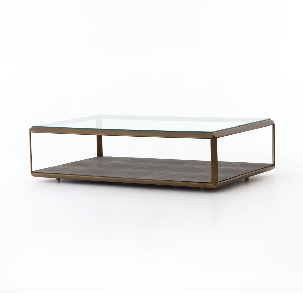 Shagreen Shadow Box Coffee Table Antique Grey/BrassCoffee Table Four Hands Antique Grey/Brass Four Hands, Burke Decor, Mid Century Modern Furniture, Old Bones Furniture Company, Old Bones Co, Modern Mid Century, Designer Furniture, https://www.oldbonesco.com/