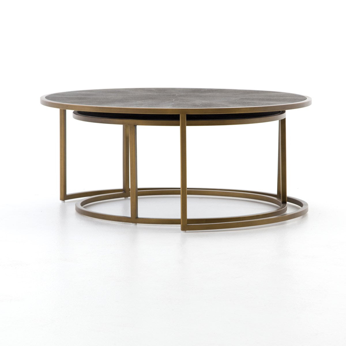 Shagreen Nesting Coffee Table Coffee Table Four Hands Four Hands, Burke Decor, Mid Century Modern Furniture, Old Bones Furniture Company, Old Bones Co, Modern Mid Century, Designer Furniture, https://www.oldbonesco.com/