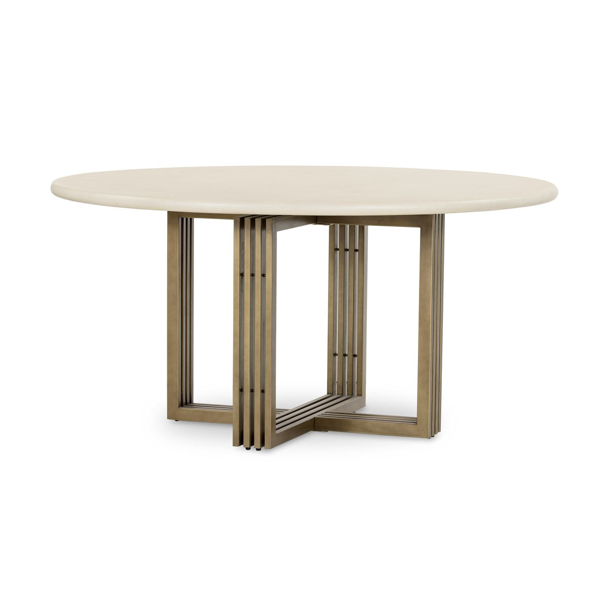 Mia Round Dining Table-Parchment White Dining Table Four Hands Four Hands, Burke Decor, Mid Century Modern Furniture, Old Bones Furniture Company, Old Bones Co, Modern Mid Century, Designer Furniture, https://www.oldbonesco.com/
