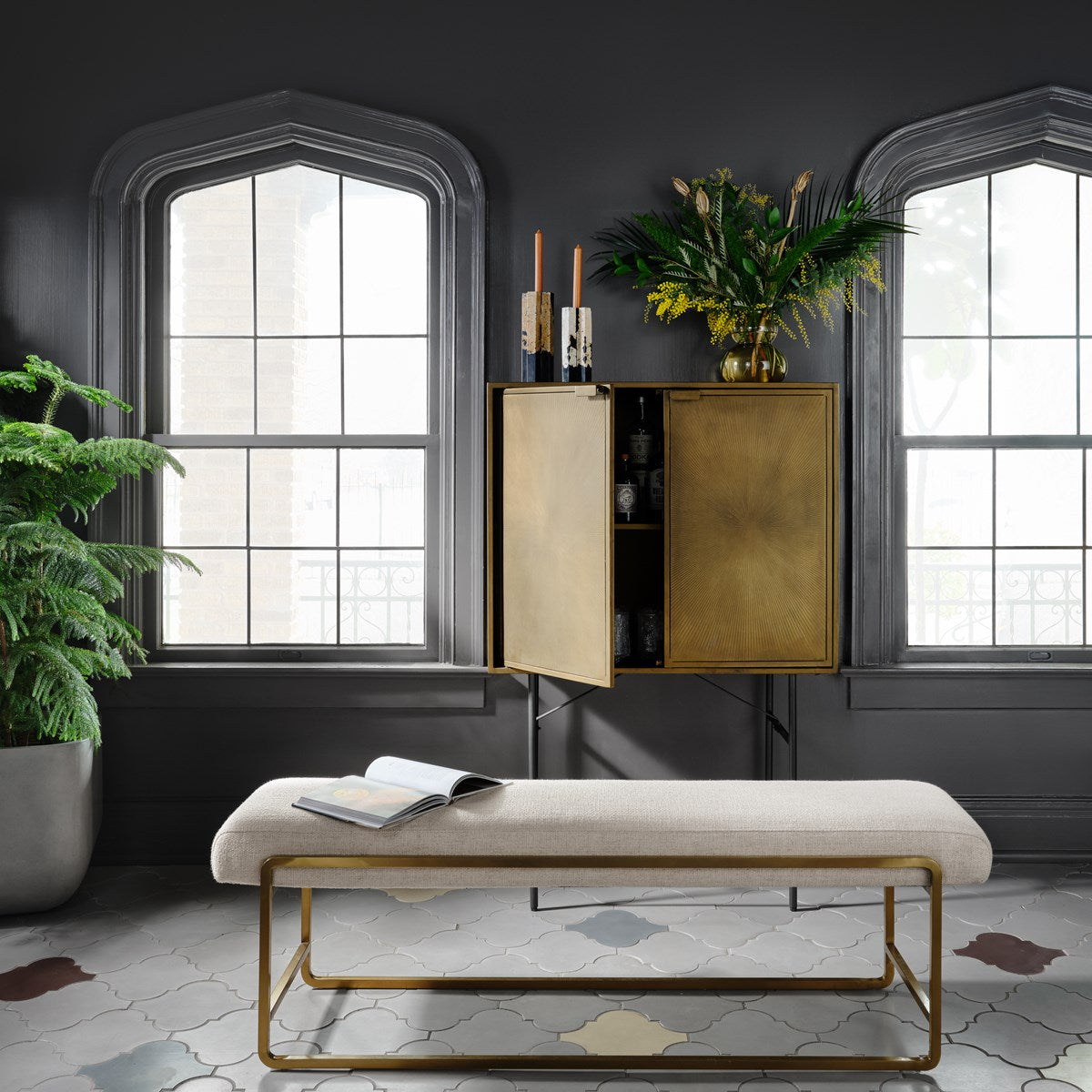 Ivan Square Planter-Grey Concrete Square Planter Four Hands Four Hands, Burke Decor, Mid Century Modern Furniture, Old Bones Furniture Company, Old Bones Co, Modern Mid Century, Designer Furniture, https://www.oldbonesco.com/