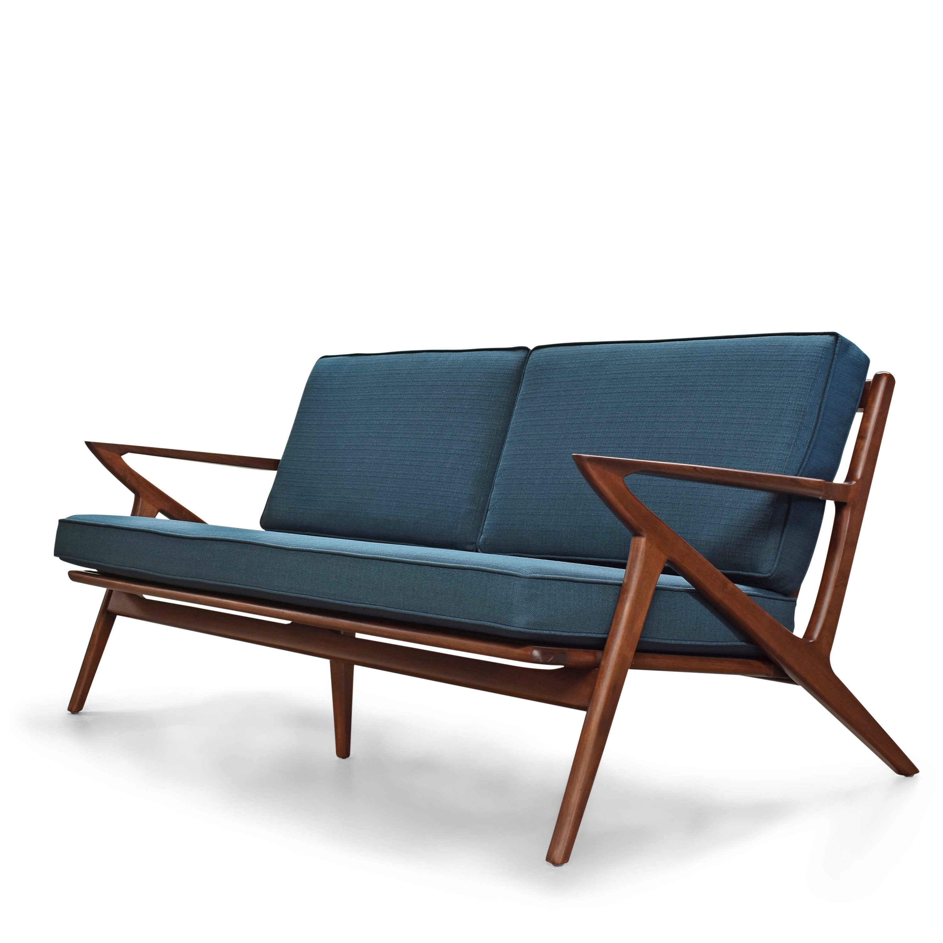 Zach Mid Century Sofa Azure Blue Gingko Furniture Azure Blue Four Hands, Burke Decor, Mid Century Modern Furniture, Old Bones Furniture Company, Old Bones Co, Modern Mid Century, Designer Furniture, https://www.oldbonesco.com/