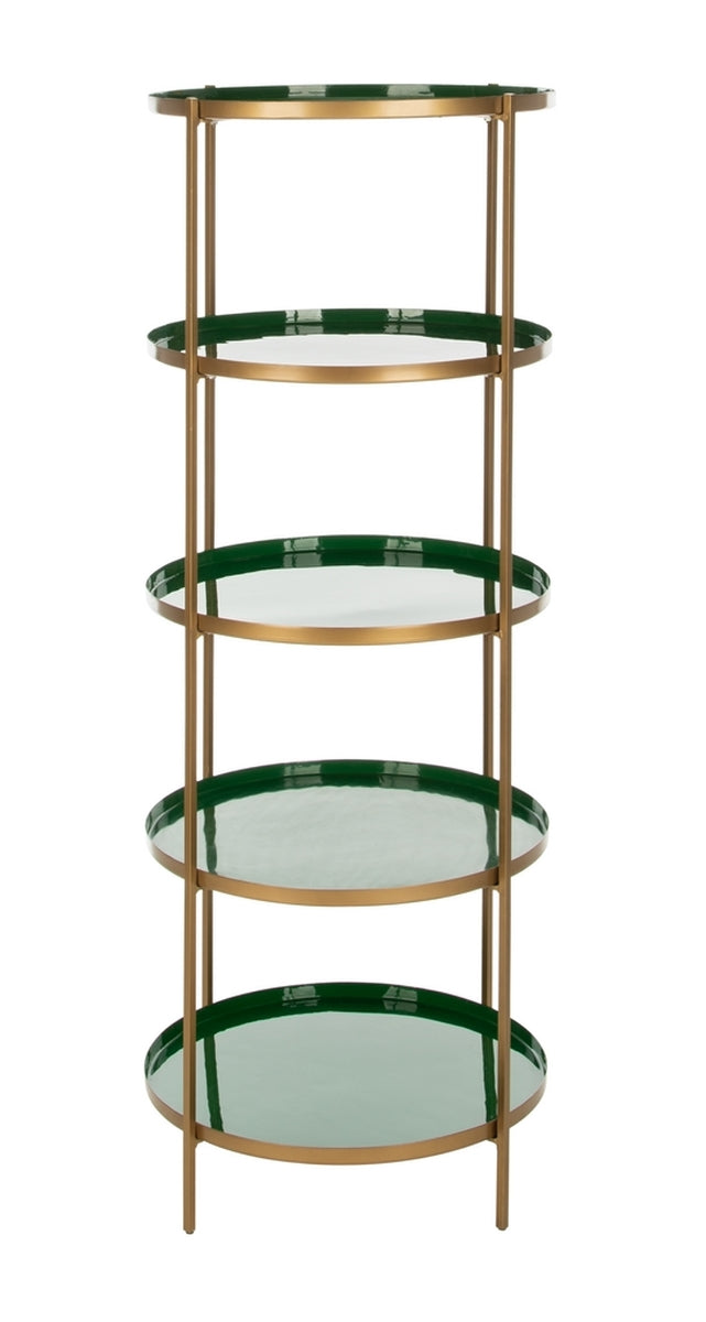 Tia Round 5 Tier Etagere Bookshelf Safavieh Four Hands, Burke Decor, Mid Century Modern Furniture, Old Bones Furniture Company, Old Bones Co, Modern Mid Century, Designer Furniture, https://www.oldbonesco.com/