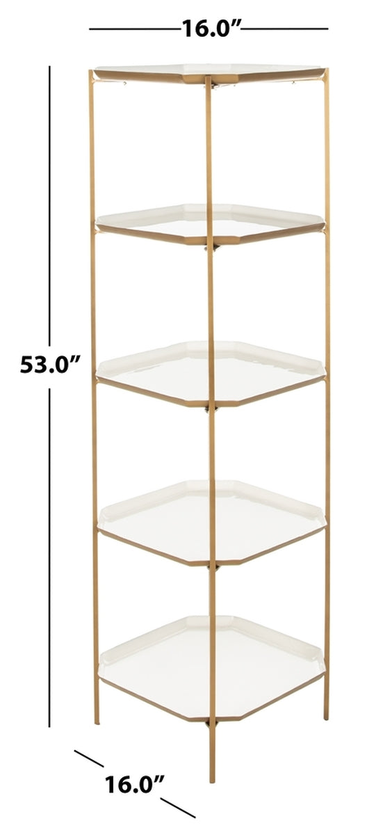Sylvie 5 Tier Etagere Bookshelf Safavieh Four Hands, Burke Decor, Mid Century Modern Furniture, Old Bones Furniture Company, Old Bones Co, Modern Mid Century, Designer Furniture, https://www.oldbonesco.com/