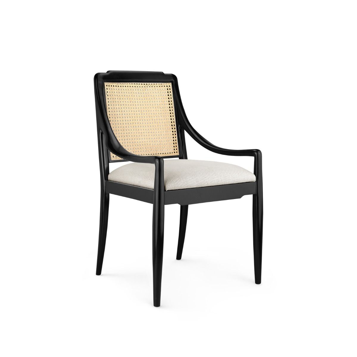 Veronika Armchair BlackDining Chair Bungalow 5 Black Four Hands, Burke Decor, Mid Century Modern Furniture, Old Bones Furniture Company, Old Bones Co, Modern Mid Century, Designer Furniture, https://www.oldbonesco.com/