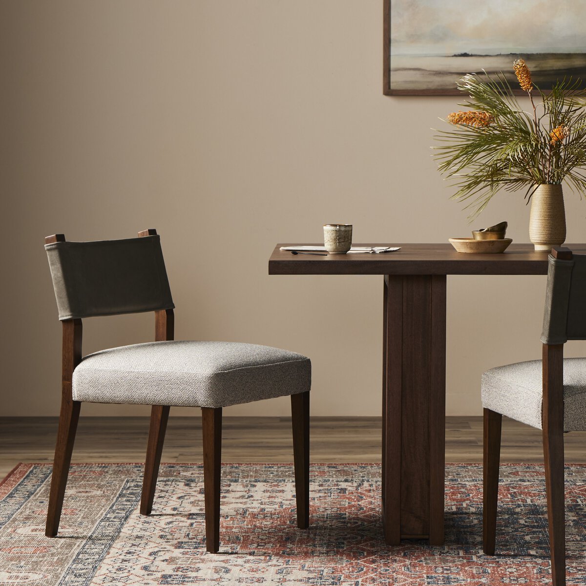 Ferris Dining Chair by Four Hands in styled dining room — Old Bones Co Dining Chairs collection