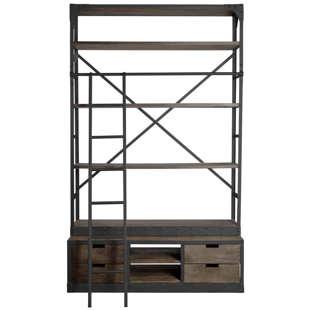 Brodie VIII Brown Wood Gun-Metal Ladder 4-Shelf Shelving Unit Bookcases & Shelves Mercana , Black Friday Sale Mercana Furniture Sale, Old Bones Co, Mid Century Furniture Sale, Four Hands Furniture, Black Friday Sale Brodie VIII Brown Wood Gun-Metal Ladder 4-Shelf Shelving Unit,Gus Sale, Perigold Brodie VIII Brown Wood Gun-Metal Ladder 4-Shelf Shelving Unit Bookcases & Shelves Black Friday Sale , Perigold Sale Brodie VIII Brown Wood Gun-Metal Ladder 4-Shelf Shelving Unit,Brodie VIII Brown Wood Gun-Metal Ladd