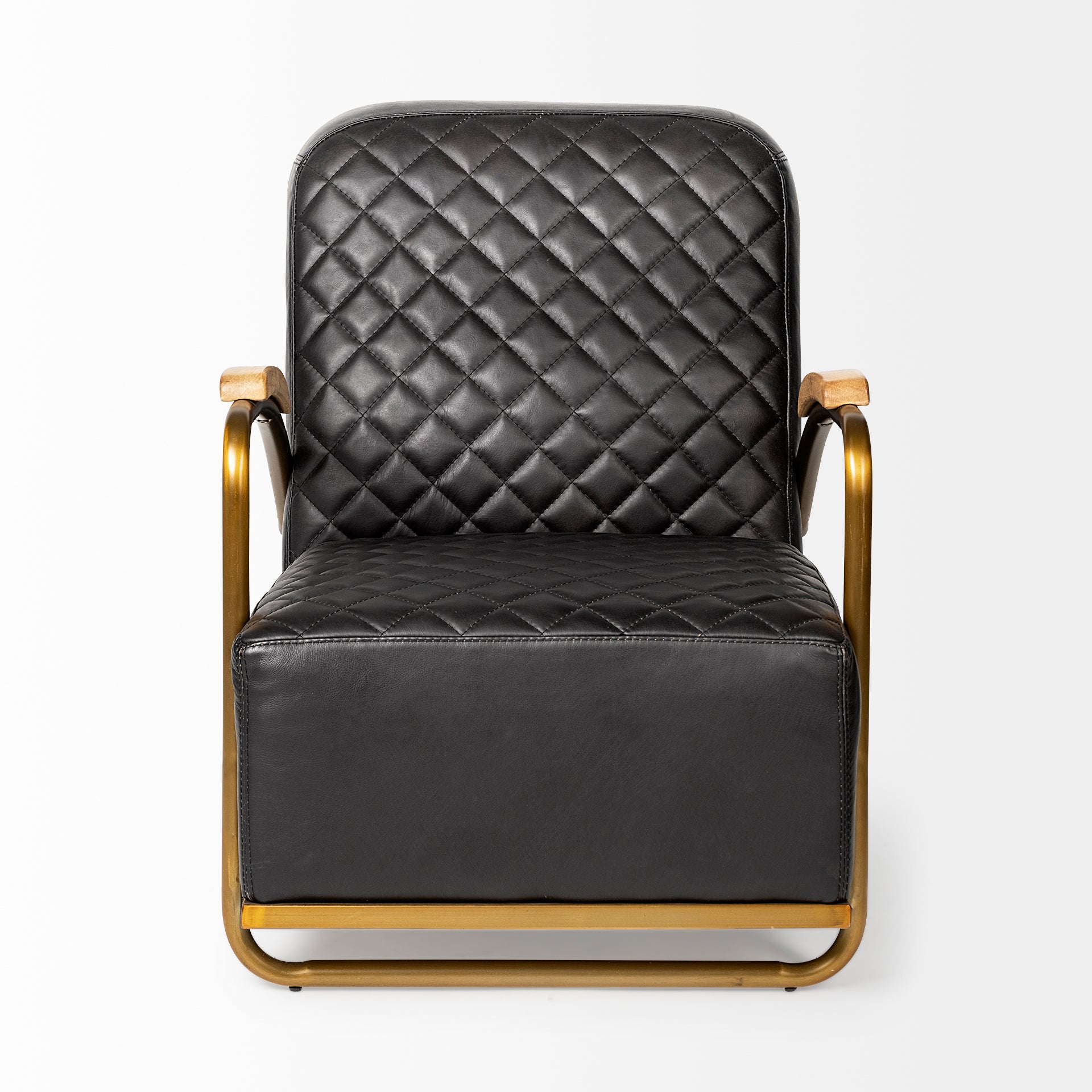 Horace I Black Leather Diamond Pattern with Gold Iron Frame Accent Chair Accent Chairs Mercana , Black Friday Sale Mercana Furniture Sale, Old Bones Co, Mid Century Furniture Sale, Four Hands Furniture, Black Friday Sale Horace I Black Leather Diamond Pattern with Gold Iron Frame Accent Chair,Gus Sale, Perigold Horace I Black Leather Diamond Pattern with Gold Iron Frame Accent Chair Accent Chairs Black Friday Sale , Perigold Sale Horace I Black Leather Diamond Pattern with Gold Iron Frame Accent Chair,Horac