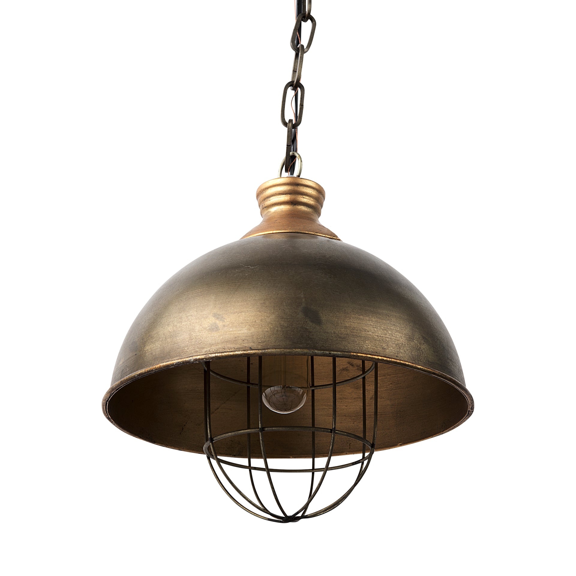 Dawson I Silver Toned Metal Dome Pendant Light