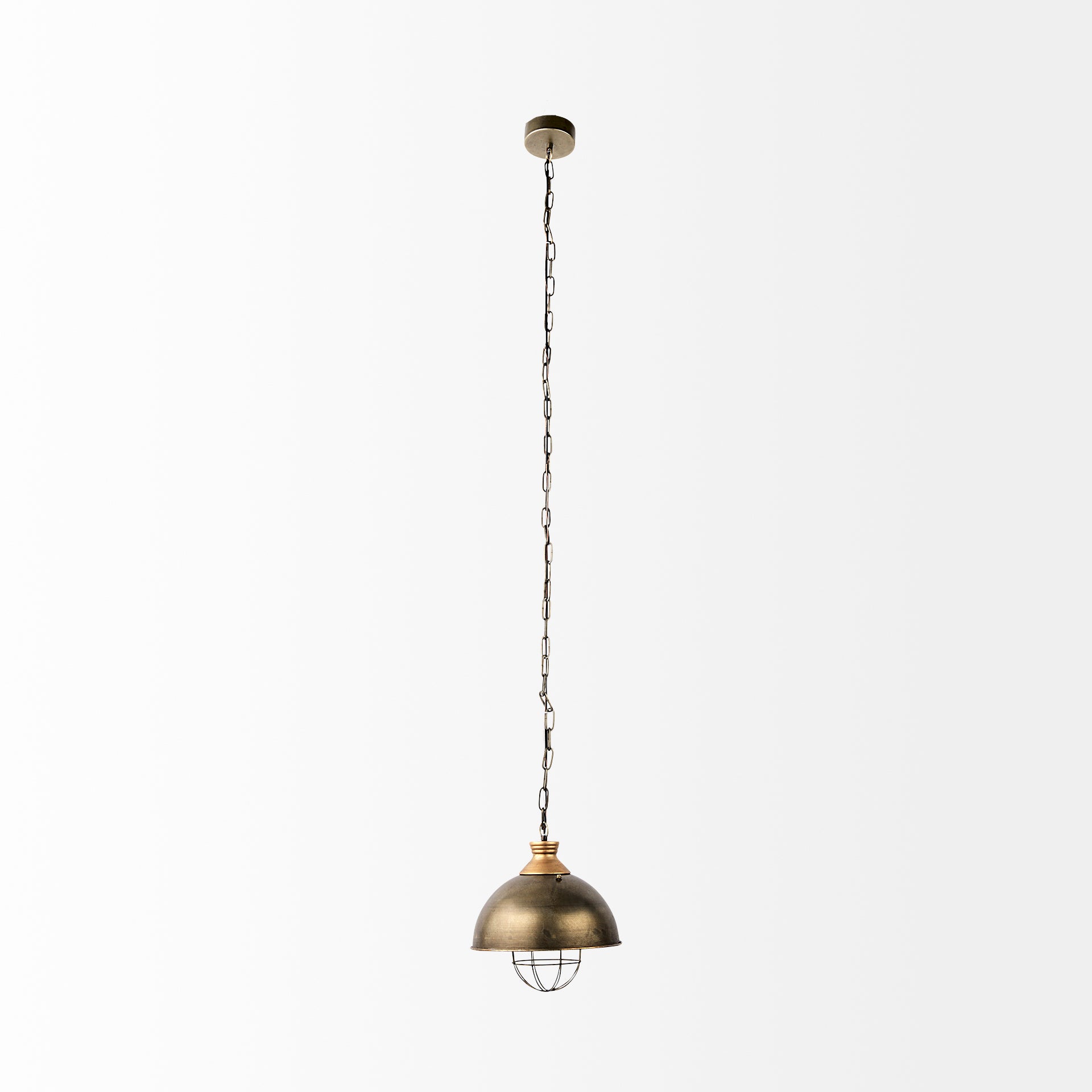 Dawson I Silver Toned Metal Dome Pendant Light
