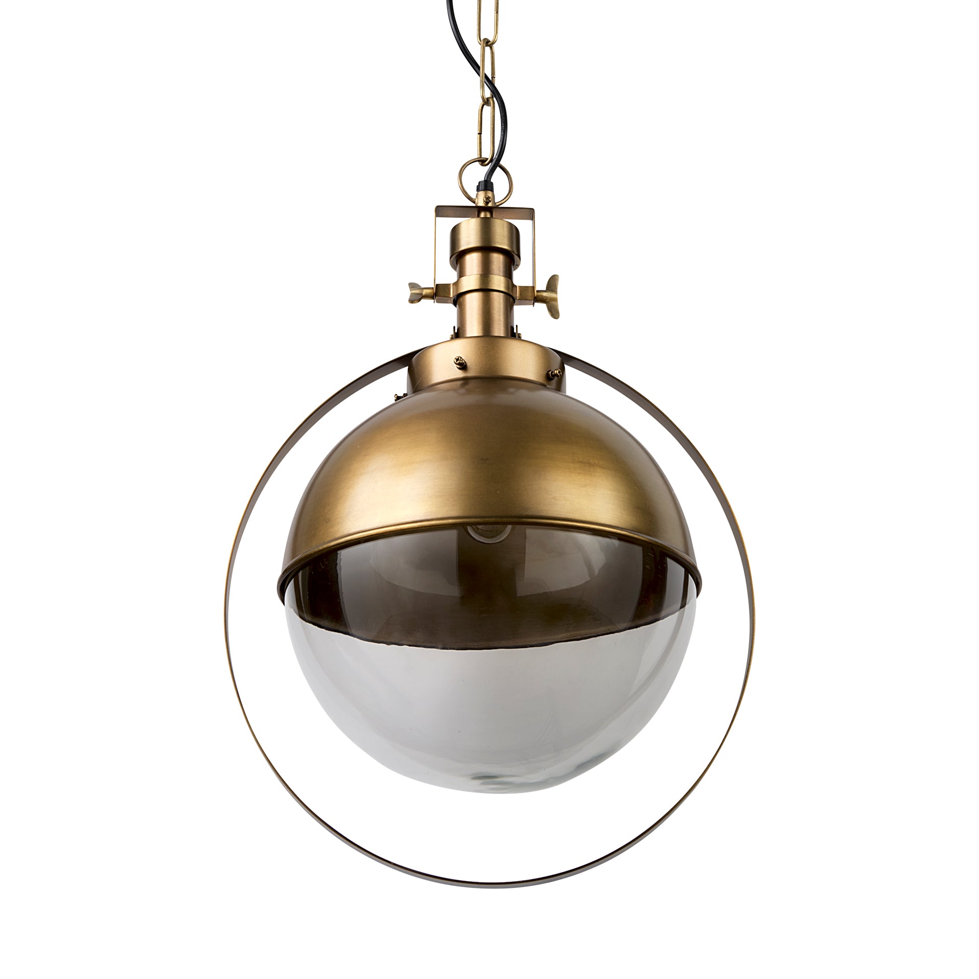 Leighton I Gold Toned Metal Spherical Pendant Light