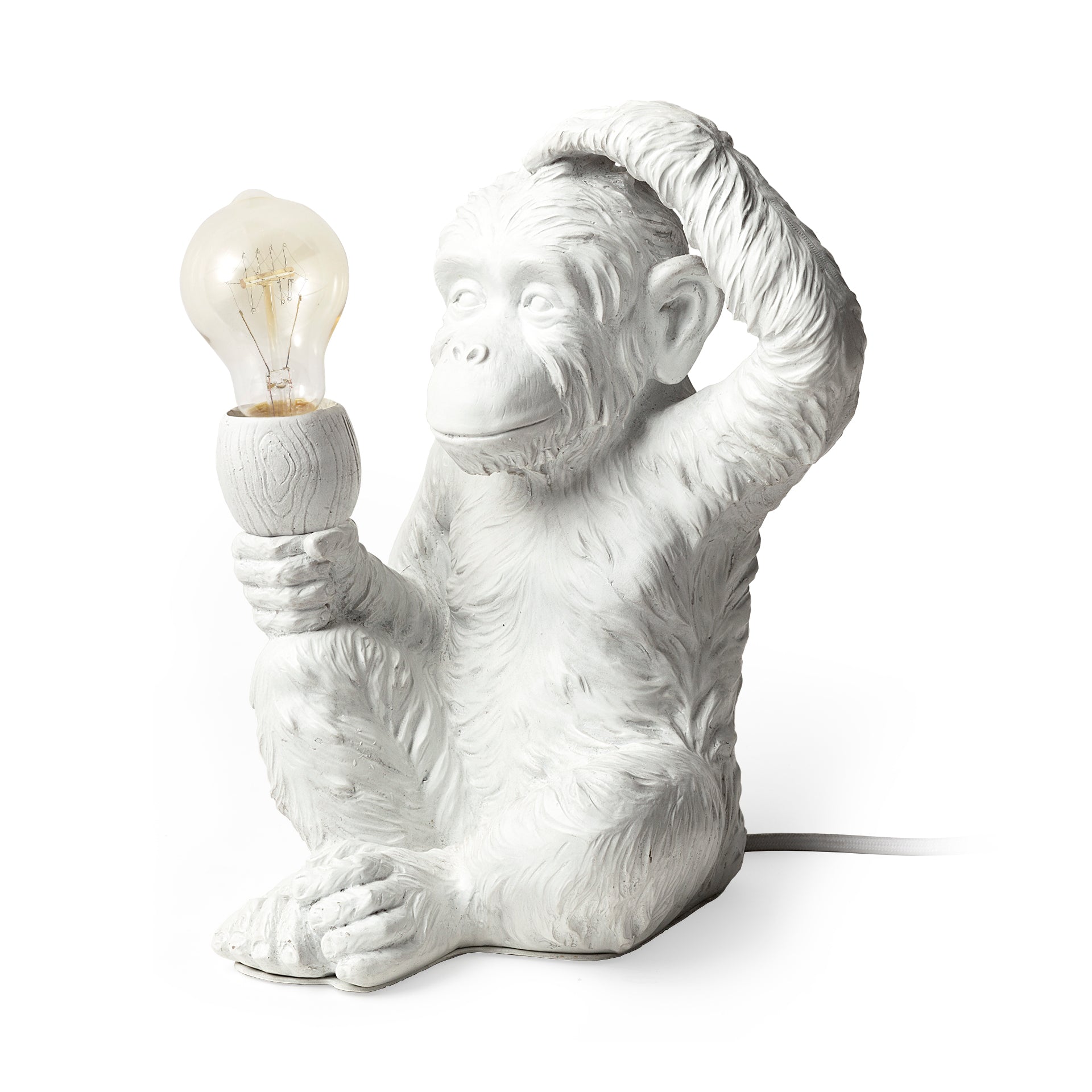 Simia White Resin Playful Monkey Table Lamp | Mercana