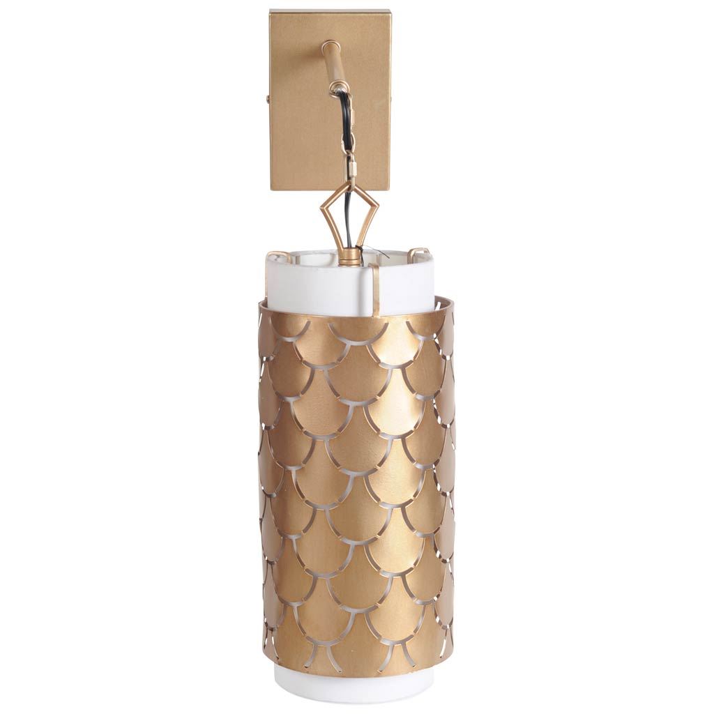 Brasseur Metal Fish Scale Wall Sconce