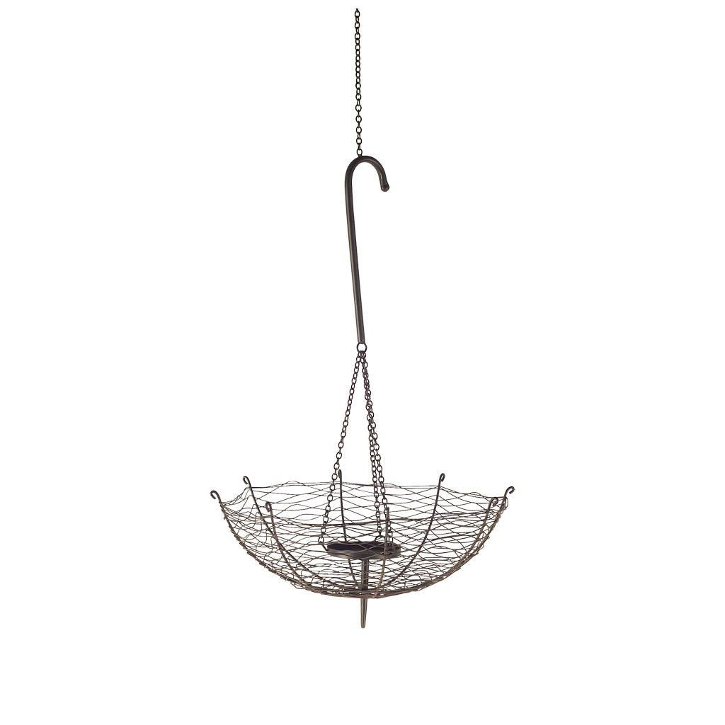 Rihanna Black Metal Umbrella Candle Holder Lantern