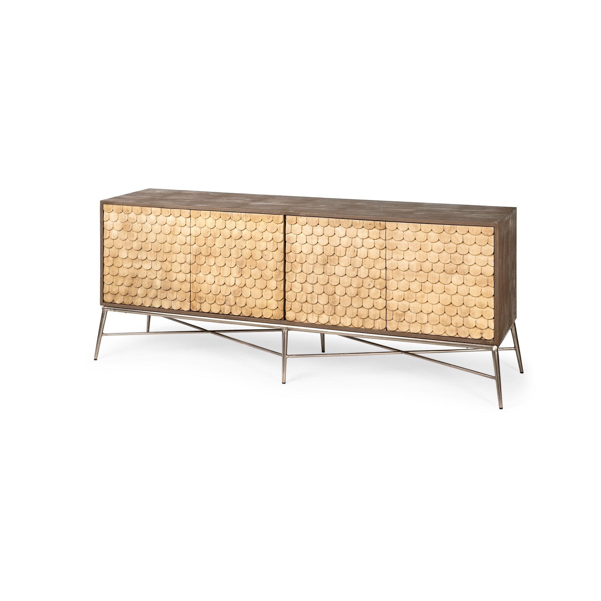 Swordfish 2-Tone Brown Wood Cabinet Silver Metal Base 4-Cabinet Door Sideboard Credenzas & Sideboards Mercana , Black Friday Sale Mercana Furniture Sale, Old Bones Co, Mid Century Furniture Sale, Four Hands Furniture, Black Friday Sale Swordfish 2-Tone Brown Wood Cabinet Silver Metal Base 4-Cabinet Door Sideboard,Gus Sale, Perigold Swordfish 2-Tone Brown Wood Cabinet Silver Metal Base 4-Cabinet Door Sideboard Credenzas & Sideboards Black Friday Sale , Perigold Sale Swordfish 2-Tone Brown Wood Cabinet Silver