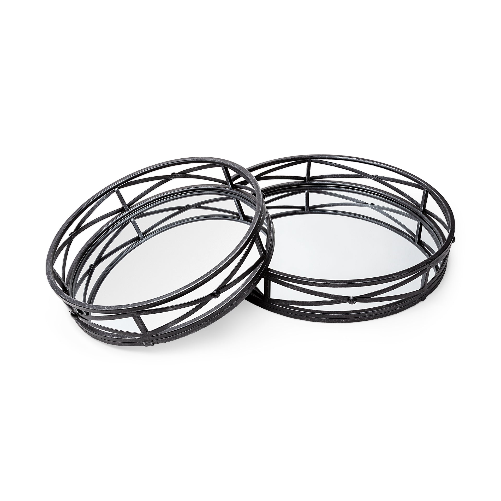 Piers Black Metal Mirrored Round Trays - Set of 2 Trays & Containers Mercana , Black Friday Sale Mercana Furniture Sale, Old Bones Co, Mid Century Furniture Sale, Four Hands Furniture, Black Friday Sale Piers Black Metal Mirrored Round Trays - Set of 2,Gus Sale, Perigold Piers Black Metal Mirrored Round Trays - Set of 2 Trays & Containers Black Friday Sale , Perigold Sale Piers Black Metal Mirrored Round Trays - Set of 2,Piers Black Metal Mirrored Round Trays - Set of 2 Lulu and Georgia, Burke Decor Sale Pi