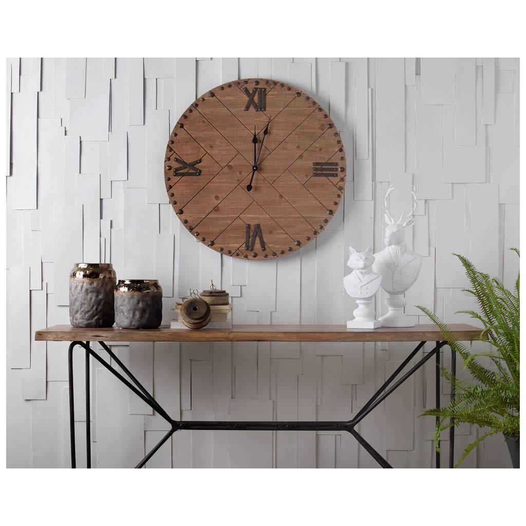 Papillion I Wood and Iron Console Table