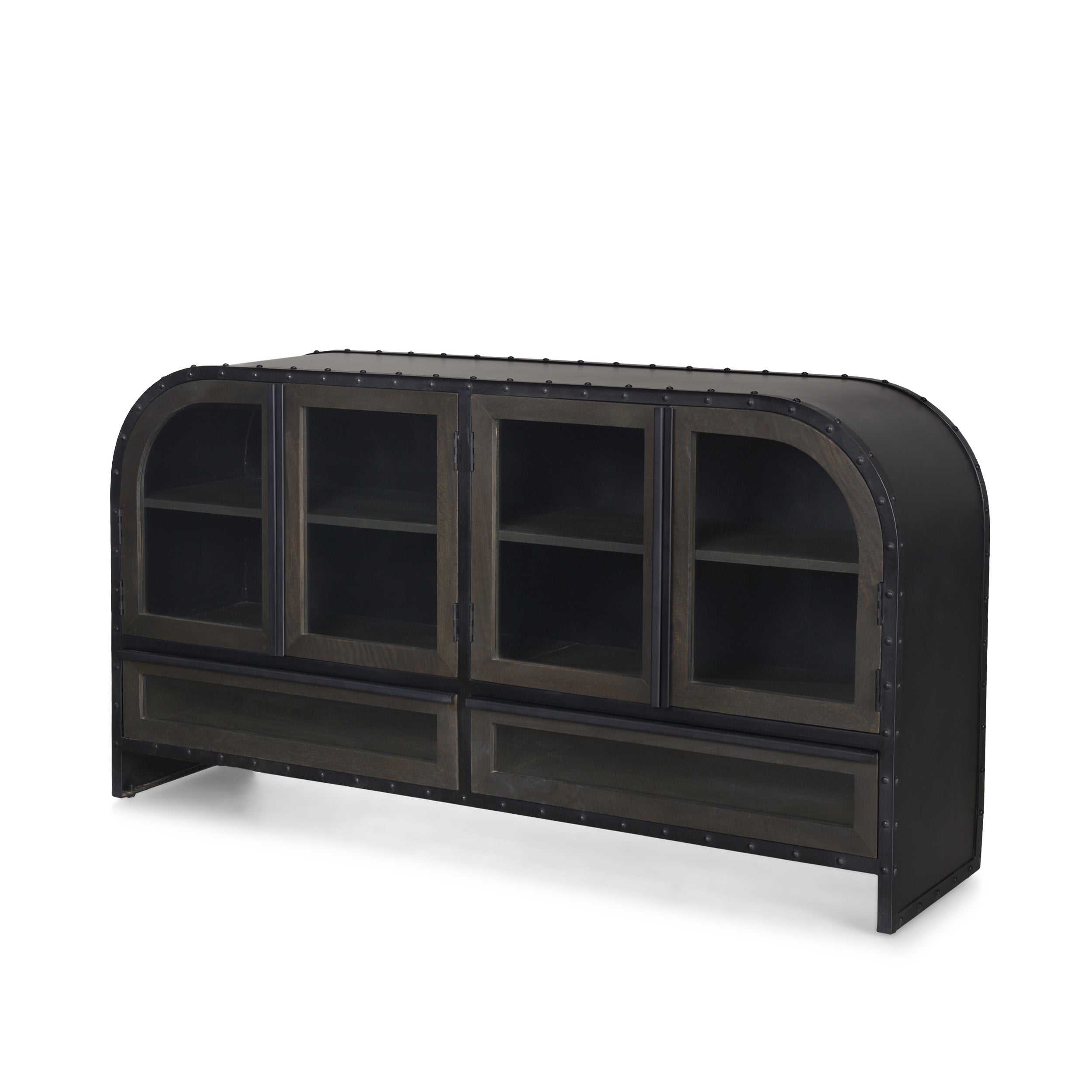 Gehry I Black Metal Frame with Wood Accent 4-Cabinet Door 2-Drawer Sideboard Credenzas & Sideboards Mercana , Black Friday Sale Mercana Furniture Sale, Old Bones Co, Mid Century Furniture Sale, Four Hands Furniture, Black Friday Sale Gehry I Black Metal Frame with Wood Accent 4-Cabinet Door 2-Drawer Sideboard,Gus Sale, Perigold Gehry I Black Metal Frame with Wood Accent 4-Cabinet Door 2-Drawer Sideboard Credenzas & Sideboards Black Friday Sale , Perigold Sale Gehry I Black Metal Frame with Wood Accent 4-Cab