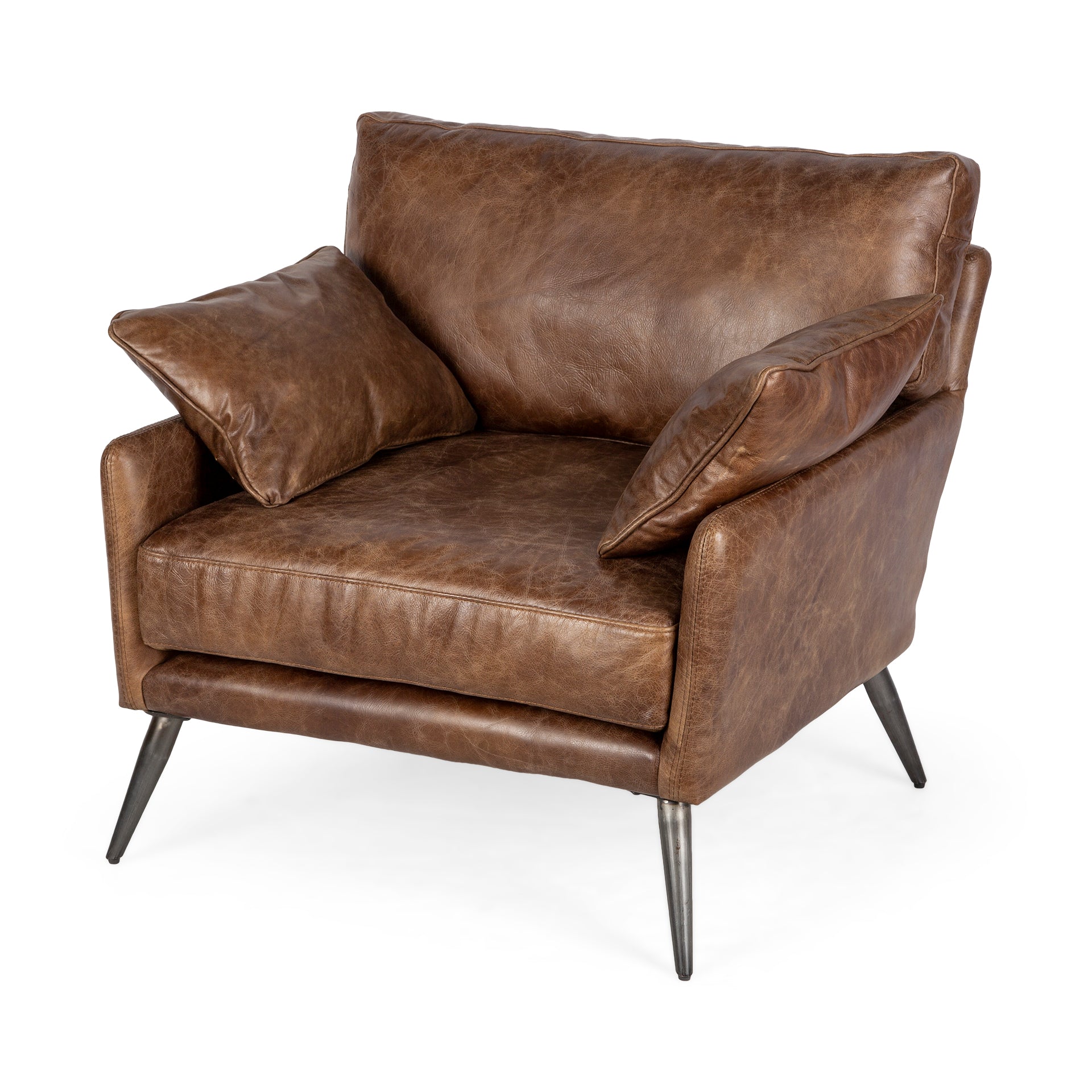 Cochrane I Brown Leather Wrapped Chair