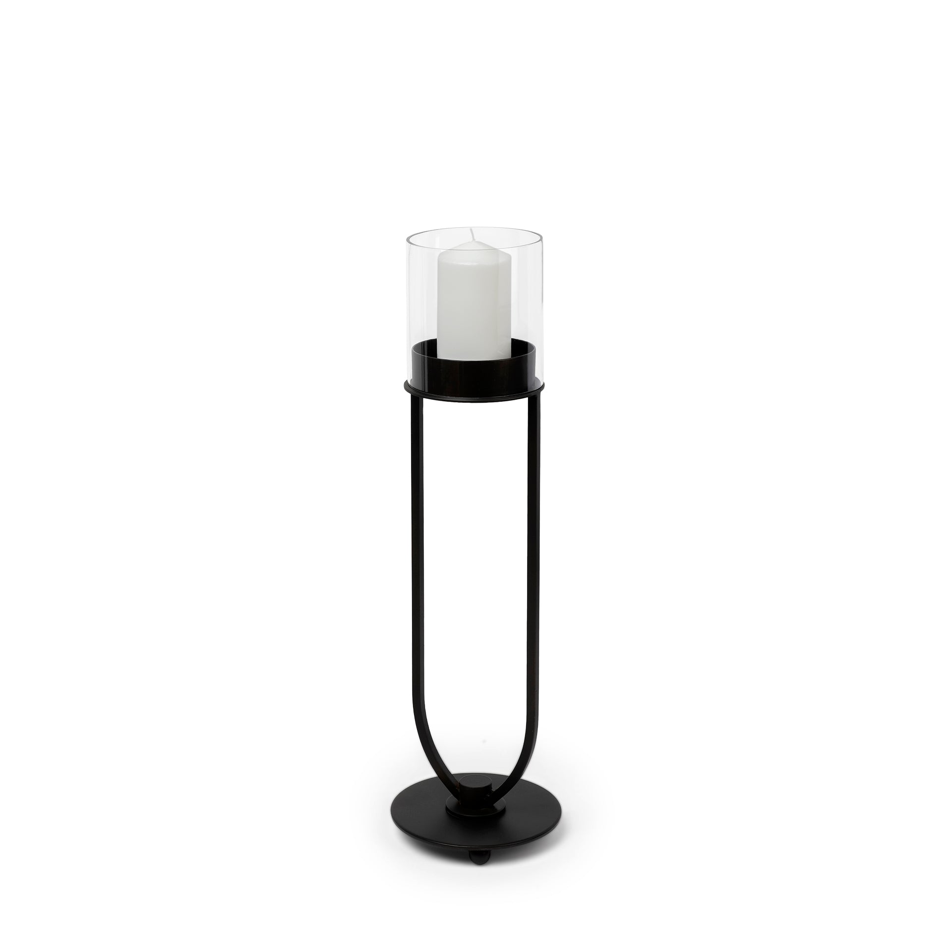 Salah I Small Black Iron Table Candle Holder