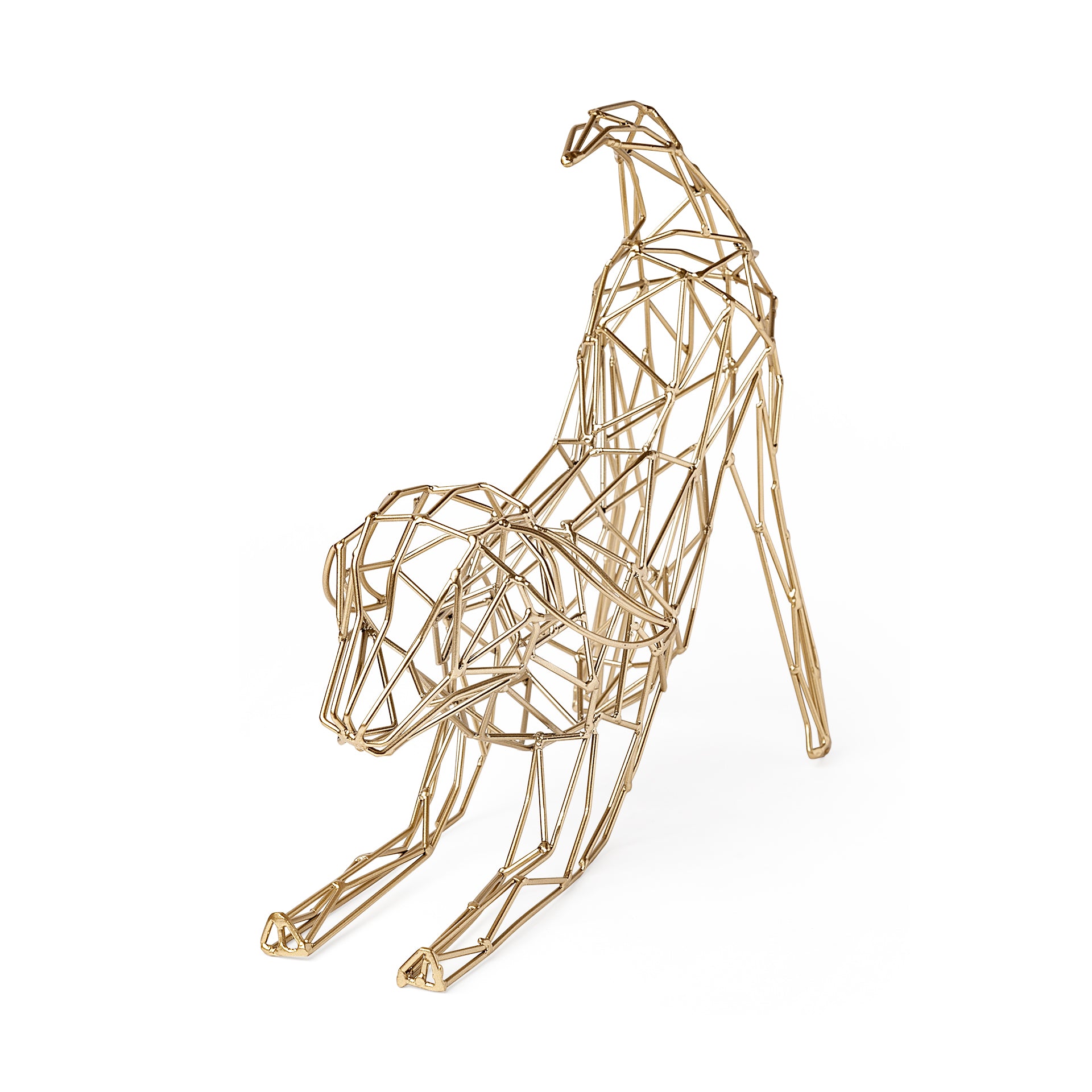 Frankie II Gold Wire Framed Dog Shaped Decor