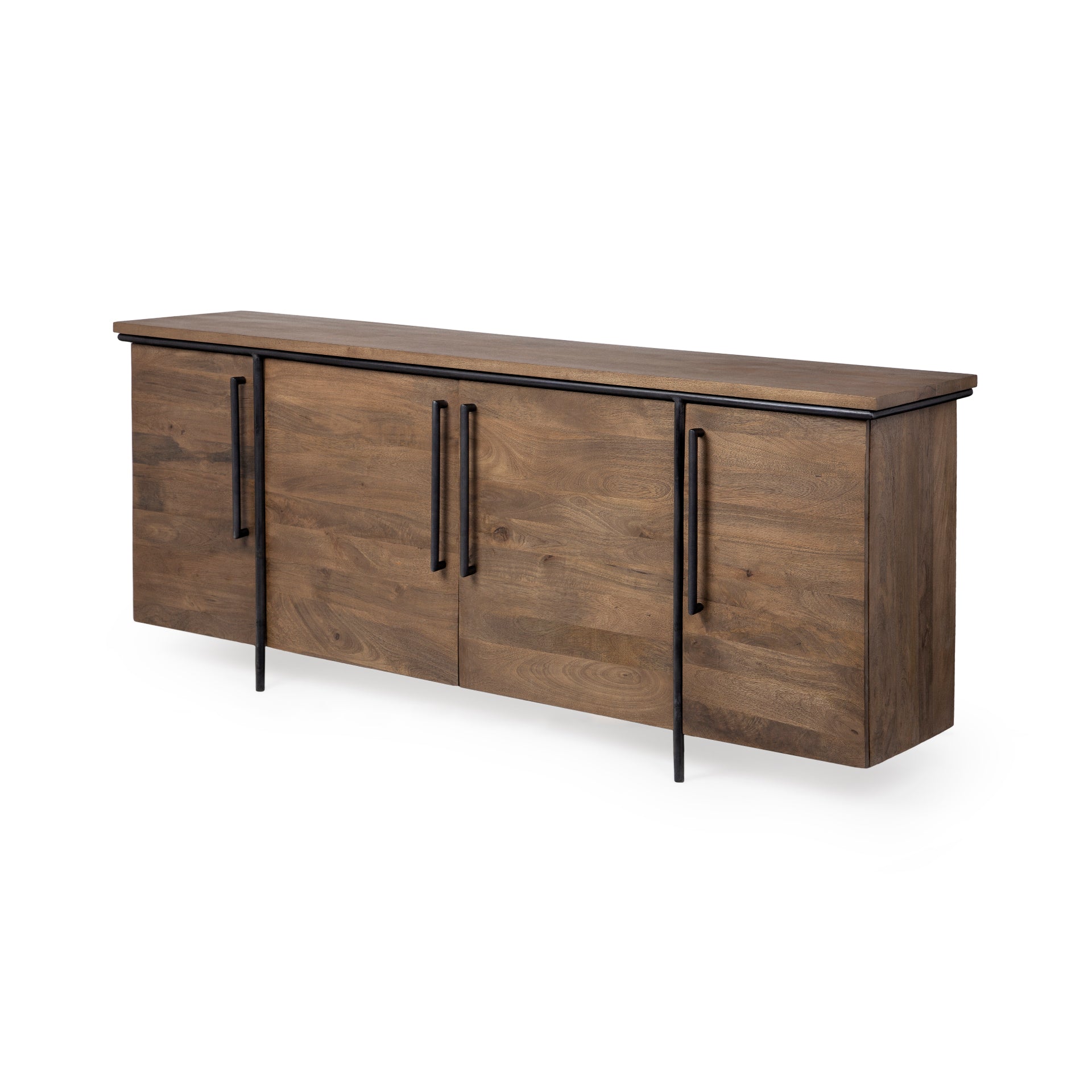 Maddox IV Brown Solid Wood Black Metal Accent 4-Door Cabinet Sideboard Credenzas & Sideboards Mercana , Black Friday Sale Mercana Furniture Sale, Old Bones Co, Mid Century Furniture Sale, Four Hands Furniture, Black Friday Sale Maddox IV Brown Solid Wood Black Metal Accent 4-Door Cabinet Sideboard,Gus Sale, Perigold Maddox IV Brown Solid Wood Black Metal Accent 4-Door Cabinet Sideboard Credenzas & Sideboards Black Friday Sale , Perigold Sale Maddox IV Brown Solid Wood Black Metal Accent 4-Door Cabinet Sideb