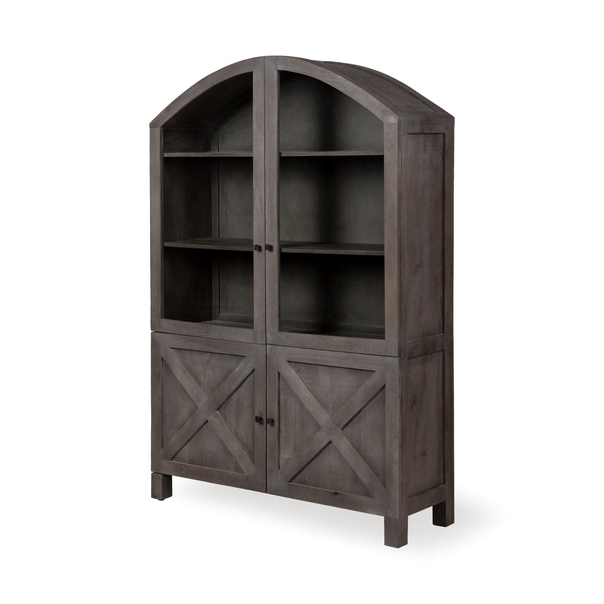 Barrett Gray Solid Wood Display Cabinet