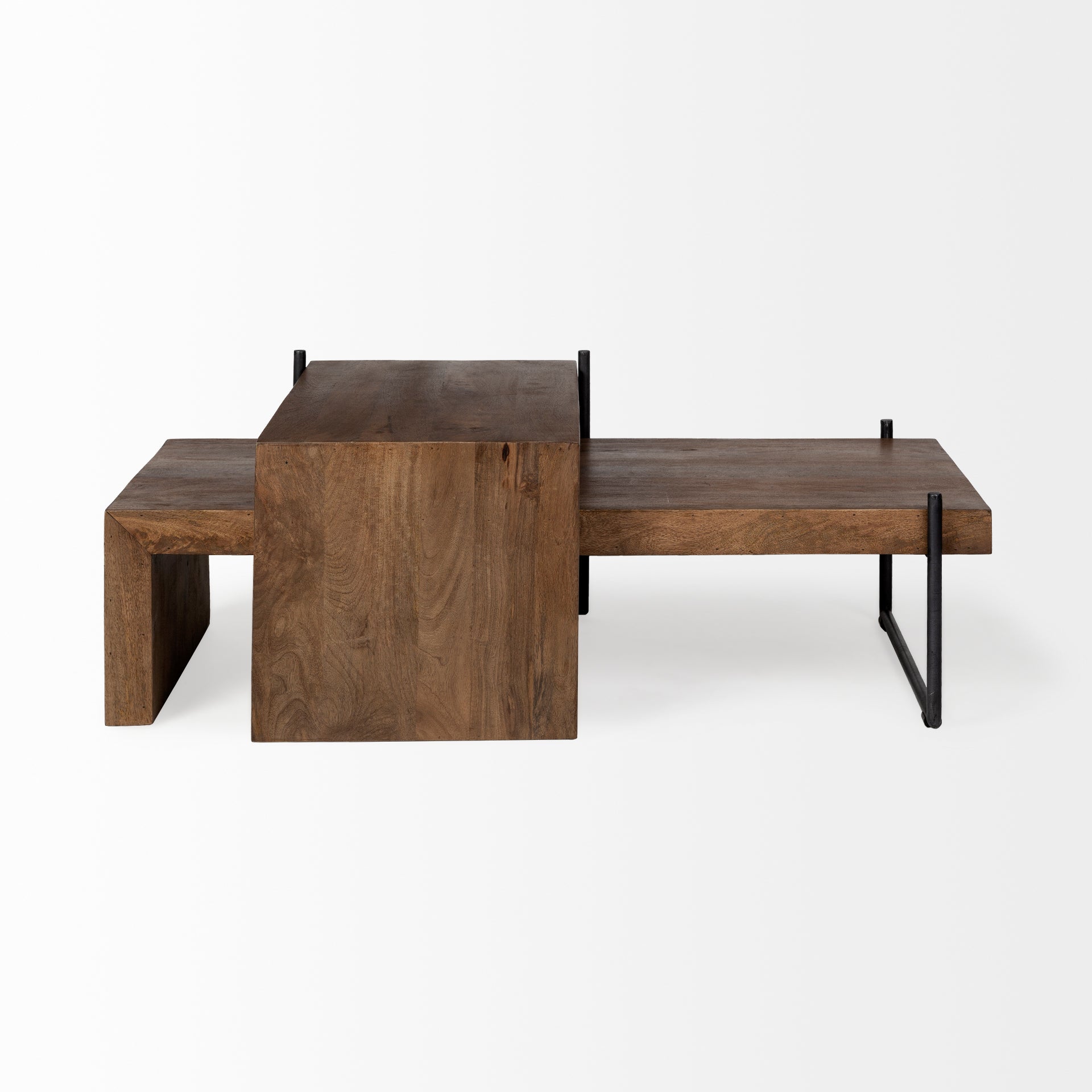 Maddox Brown Solid Wood Top Black Metal Base Nesting Coffee Tables - Set of 2 Coffee Tables Mercana , Black Friday Sale Mercana Furniture Sale, Old Bones Co, Mid Century Furniture Sale, Four Hands Furniture, Black Friday Sale Maddox Brown Solid Wood Top Black Metal Base Nesting Coffee Tables - Set of 2,Gus Sale, Perigold Maddox Brown Solid Wood Top Black Metal Base Nesting Coffee Tables - Set of 2 Coffee Tables Black Friday Sale , Perigold Sale Maddox Brown Solid Wood Top Black Metal Base Nesting Coffee Tab